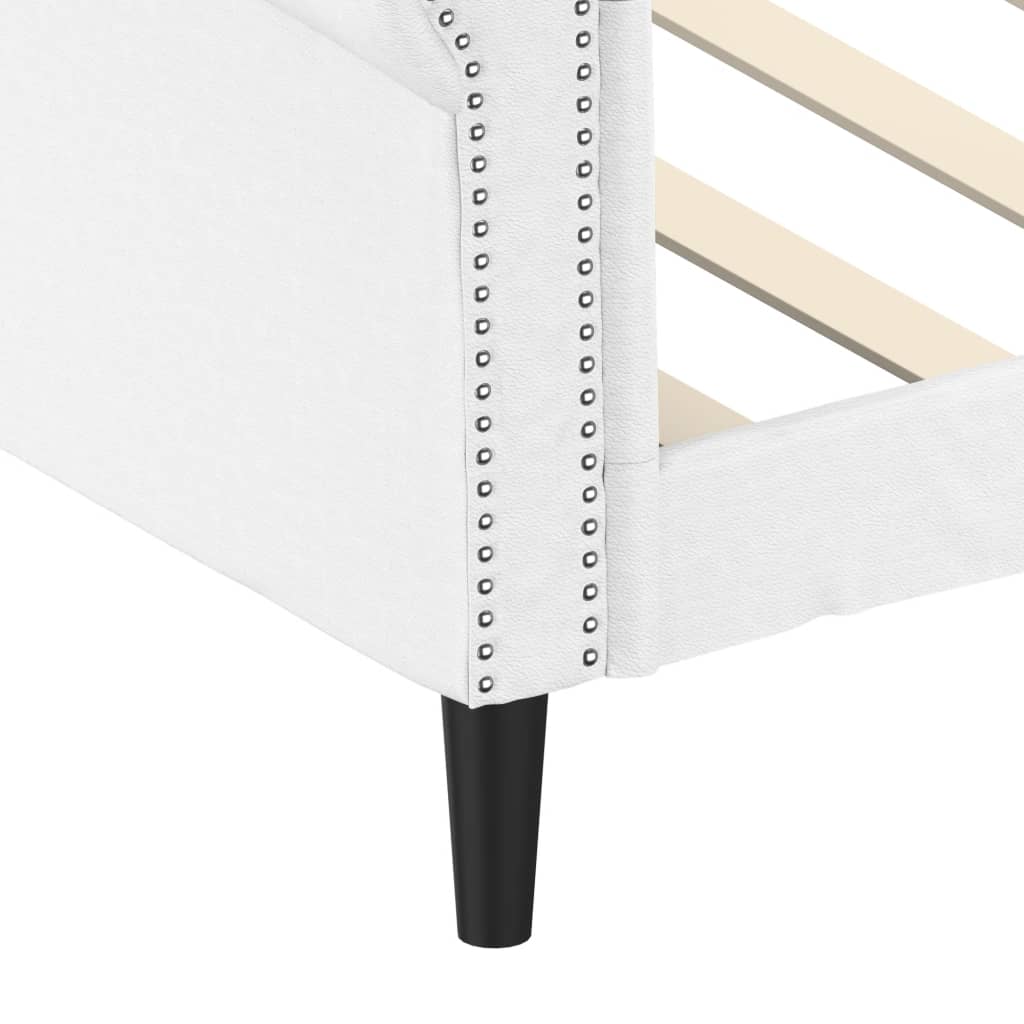 Sofá-cama 100x200 cm couro artificial branco vidaXL - 6
