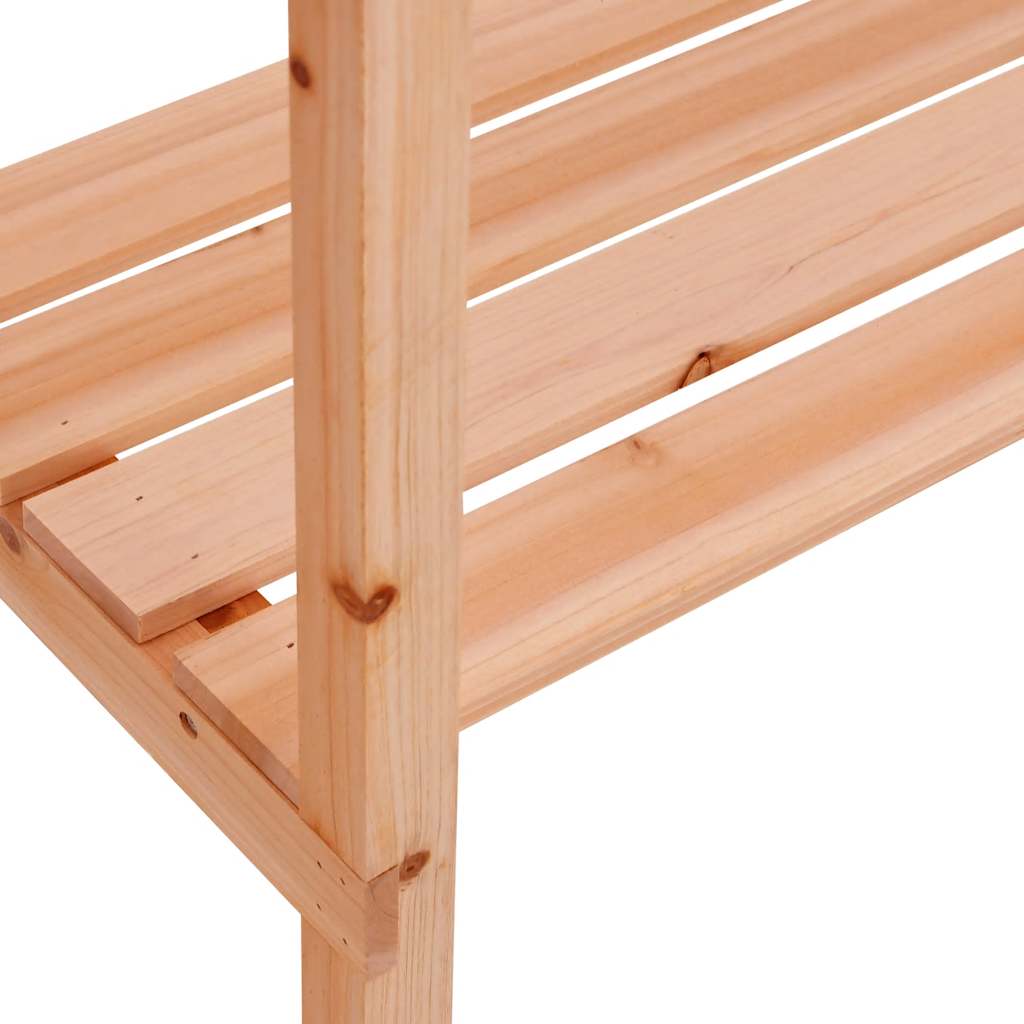 Table à plantes avec étagères, marron, en bois de sapin, pour le jardin, 78 × 38 × 82,5 cm - 8