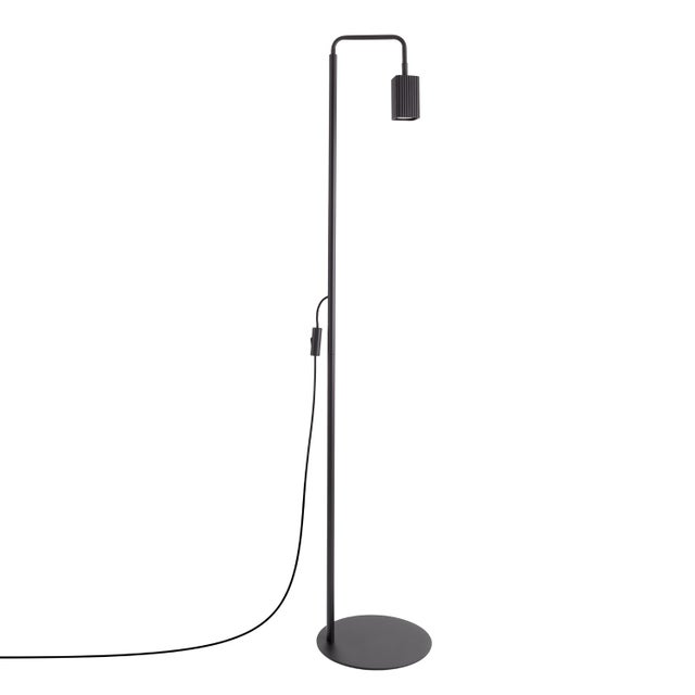 Lampa podłogowa RAYO 1 czarna, nowoczesna - 30x30x160cm Sollux