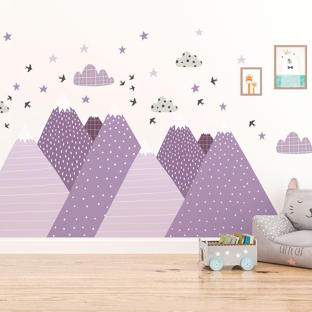 Vinilo niño escandinavo de montaña manoka - adhesivo de pared - revestimiento sticker mural decorativo - 90x135cm - 5