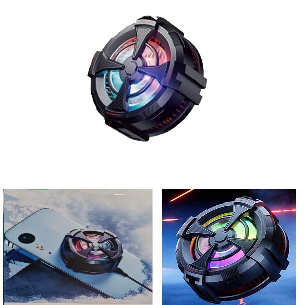 Dissipatore Raffreddatore Magnetico Portatile Per Smartphone - Raffreddamento Istantaneo A Semiconduttore Con LED RGB E Display