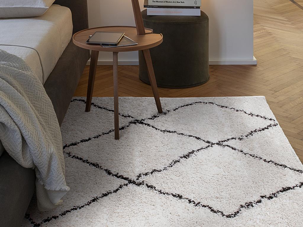 Tapis style berbère LIGHT B - Beige et noir - 135 x 190 cm - 2