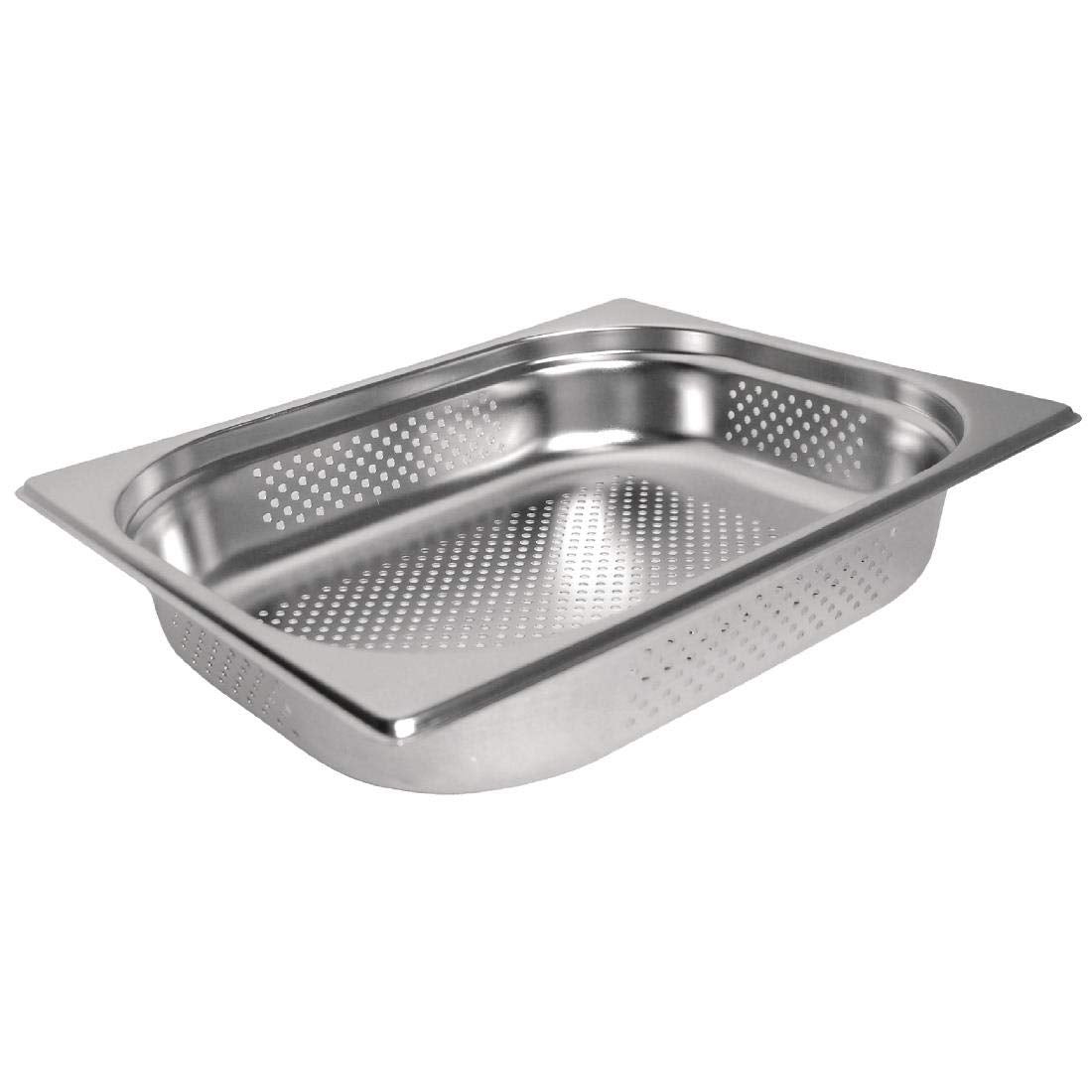 Vogue K844 in acciaio INOX perforato 1/2 Gastronorm pan, 65 mm | Leroy
