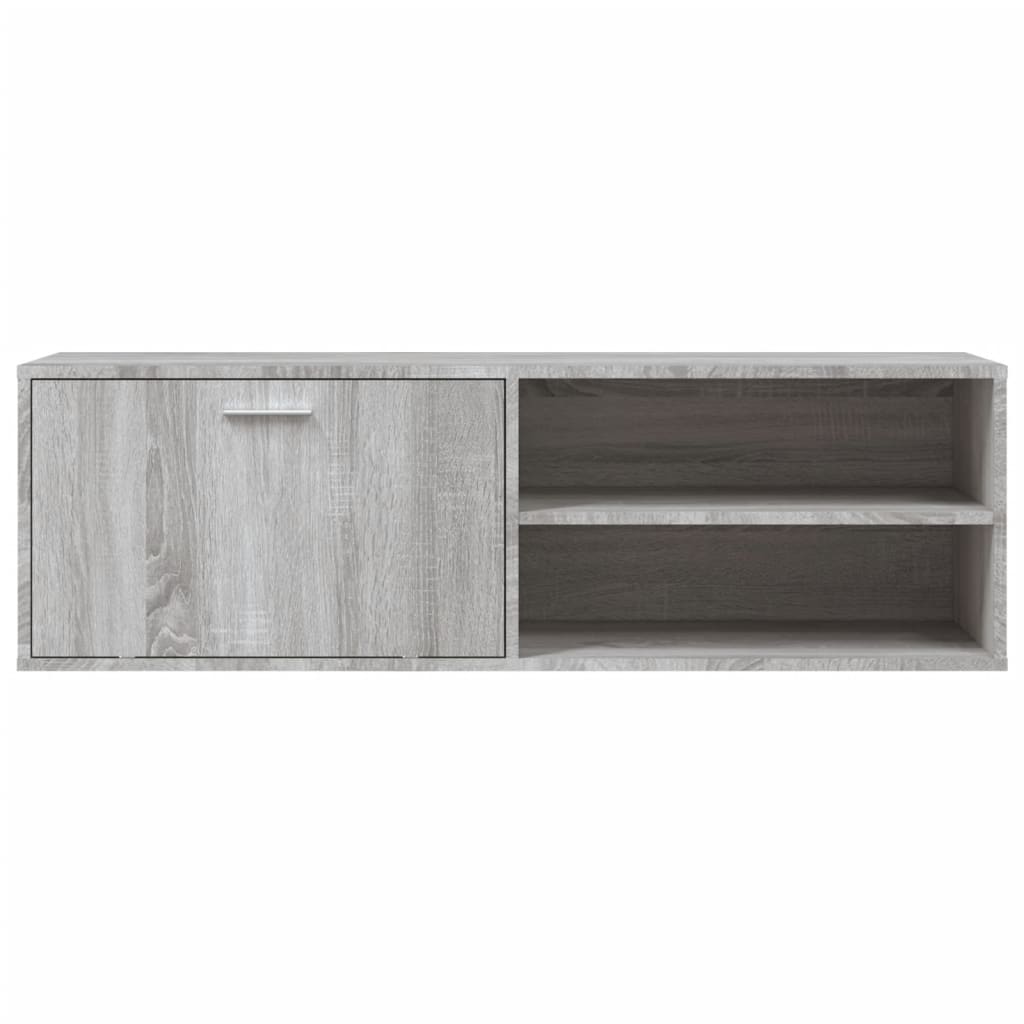 Meuble TV sonoma gris 120x34x37 cm bois d'ingénierie - 4