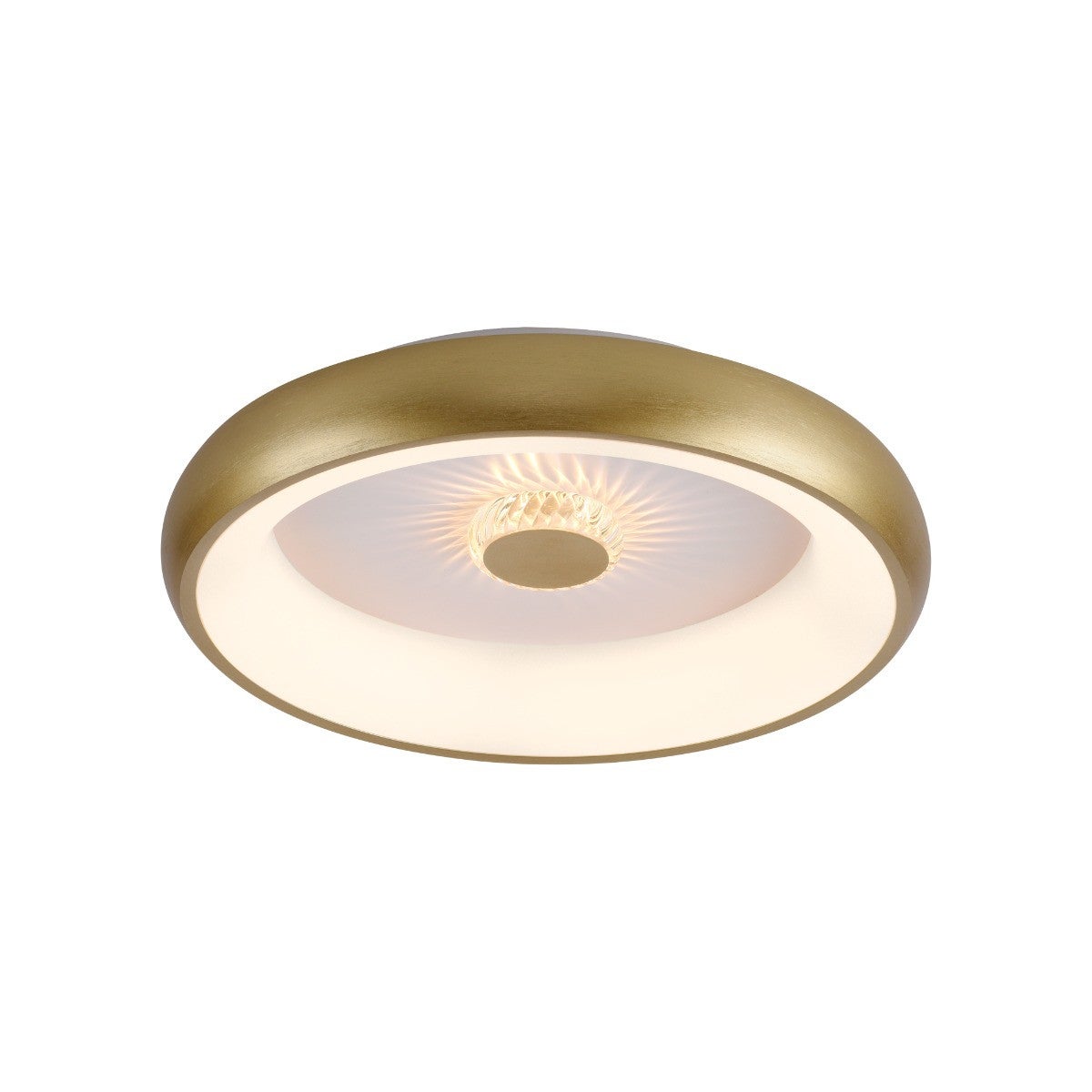 Spring Vertigo, lampa sufitowa wpuszczana, półwpuszczana, z wbudowaną diodą LED, matowy mosiądz, 1 x 29 W, ściemnialna w zakresie 2700–5000 K