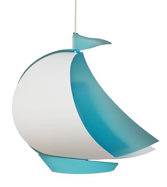 Lampe suspension enfant VOILIER - R&M Coudert - bleu - 6