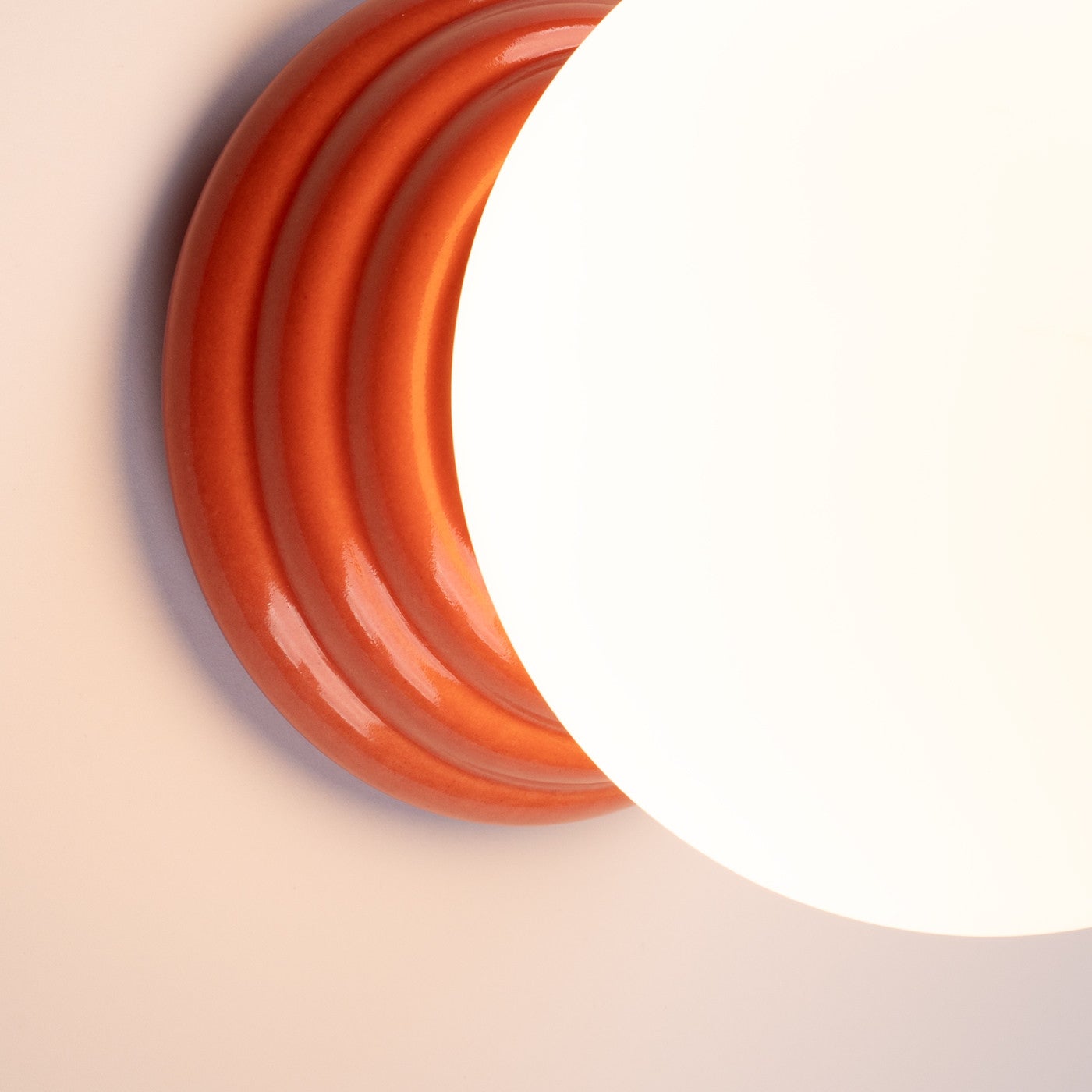 Kinkiet ścienny ceramiczny szkliwiony ZORI brzoskwiniwy 1xG9x15W ceramika / gips wym:12x12x16cm IP44 Sollux Lighting - 5
