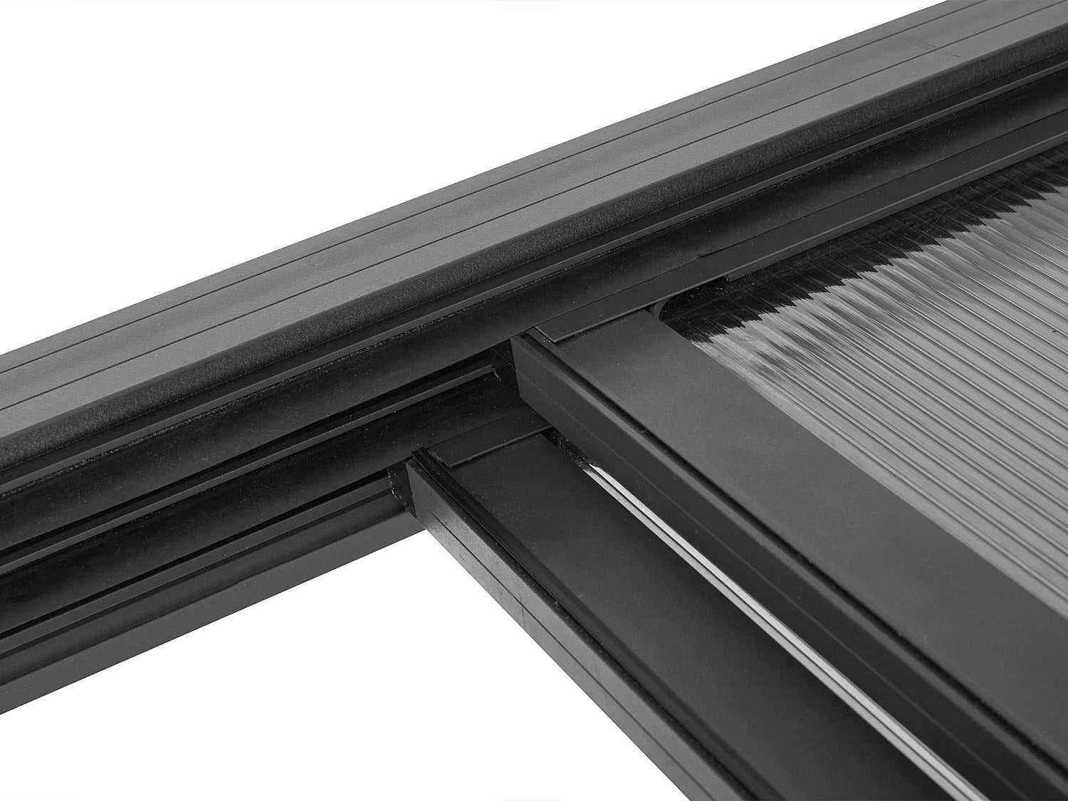Pergola addossata in alluminio con tetto scorrevole 12 m² Antracite - IZEDA - 6