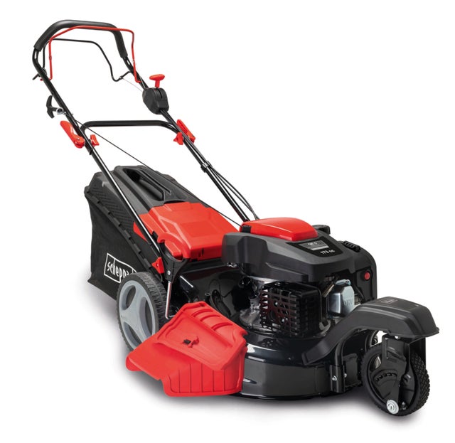 Scheppach Tondeuse thermique avec roue motrice MS197-51-3W - moteur 4 temps - 173 cm³ - largeur de coupe max 51cm - hauteur de coupe 25-75 mm - 65L