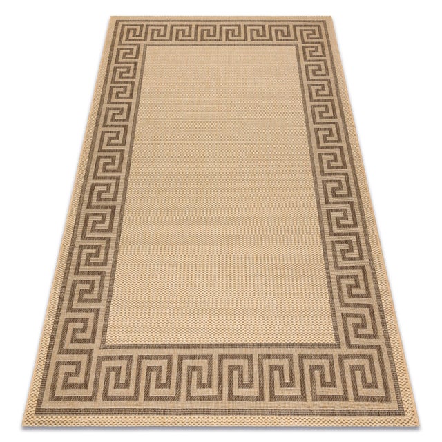 TAPIS EN CORDE SIZAL FLOORLUX 20014 mais / café 80x150 cm