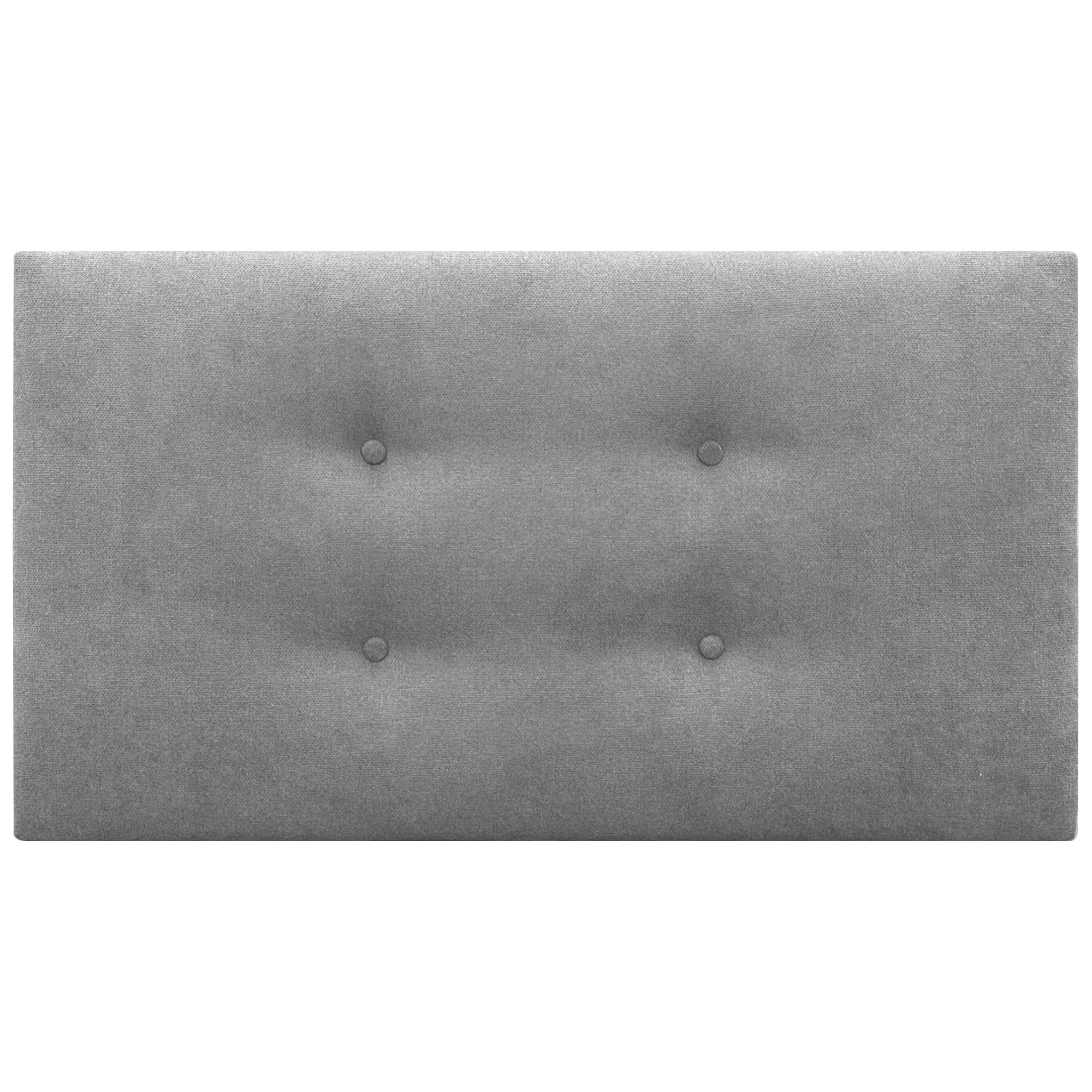 DHOME Cabecero de Tela AQUALINE Pro con 2 hileras de Botones Cabezal tapizado Cama Lujo (Gris, 95cm) - 3