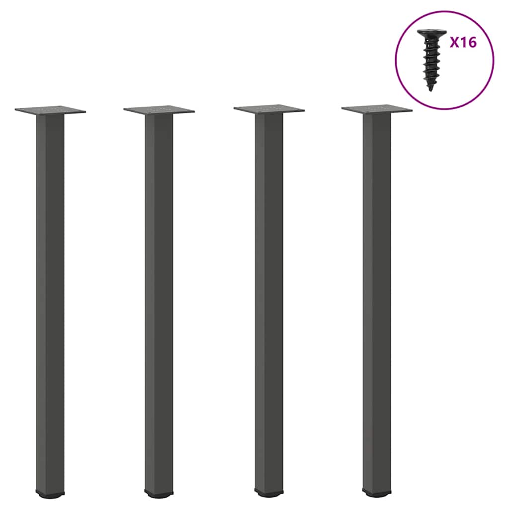 Nogi do stołu konsolowego 4 szt. Antracyt 72-74 cm Stal vidaXL