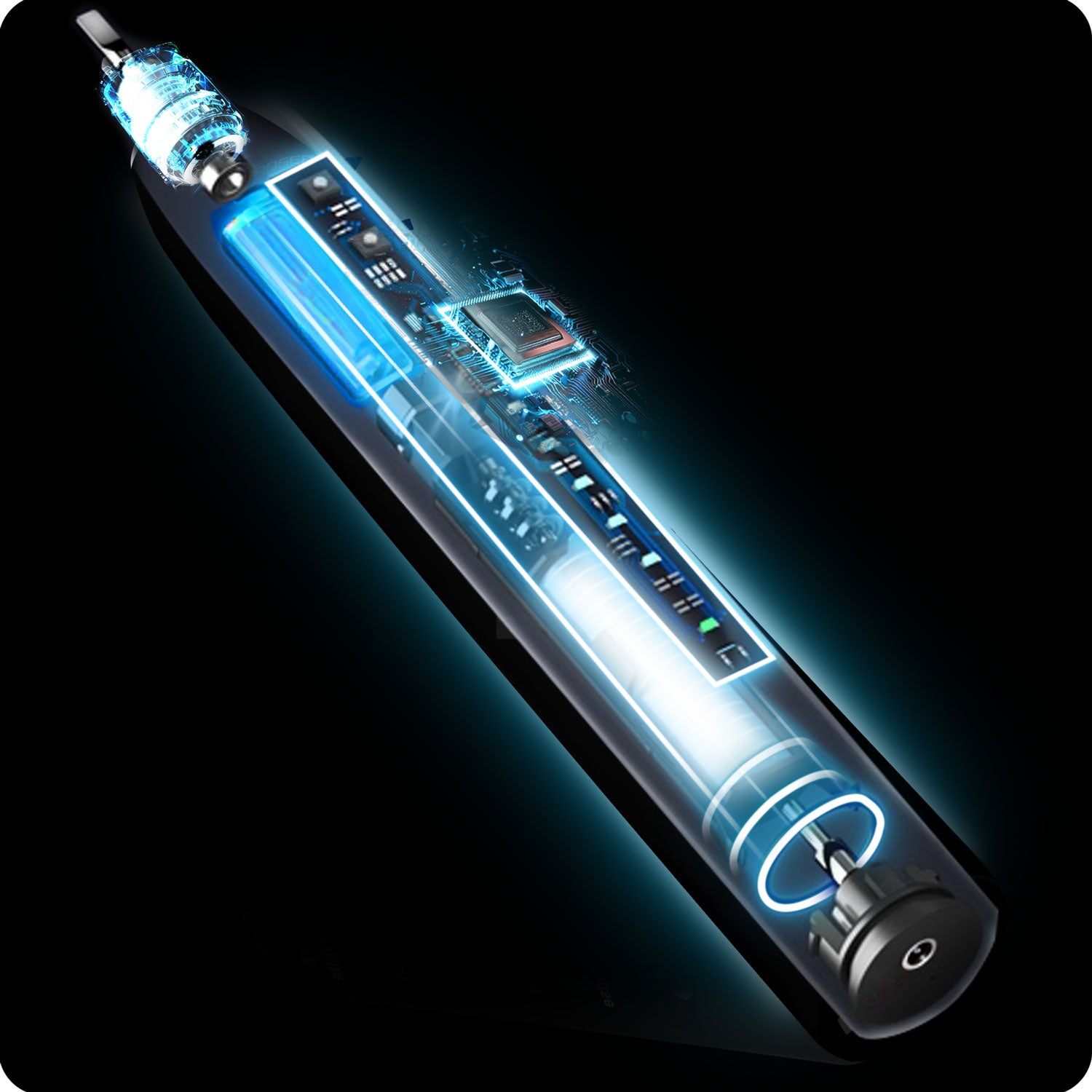 Szczoteczka soniczna do zębów Berdsen Galaxy czarna elektryczna + etui - 5