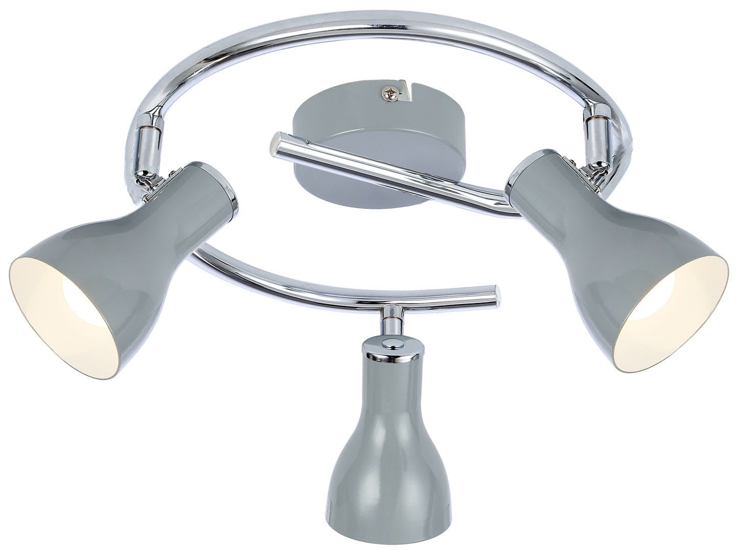Lampa sufitowa wisząca Julie chromowana szara 3xE14x40W wym: 42 x 42 cm metal Candellux