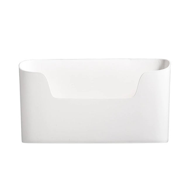 Porte-Dossier Adhésif Pour Porte Organisateur de Courrier et de Magazines, Fixation Murale Pour Bureau, Simple Pochette (Blanc-1)