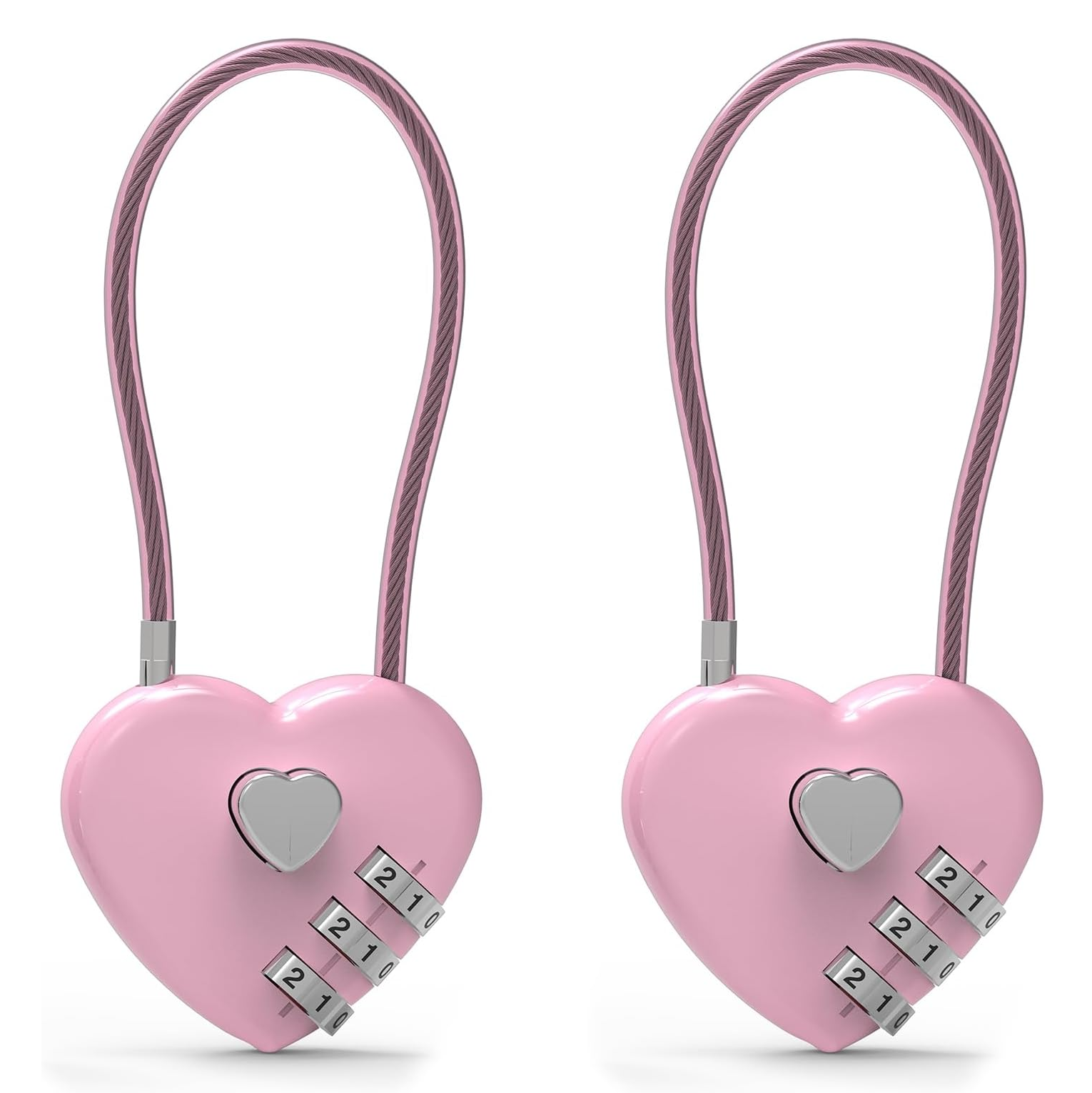 Candado de combinación de tres dígitos, cable de acero para candado de ...
