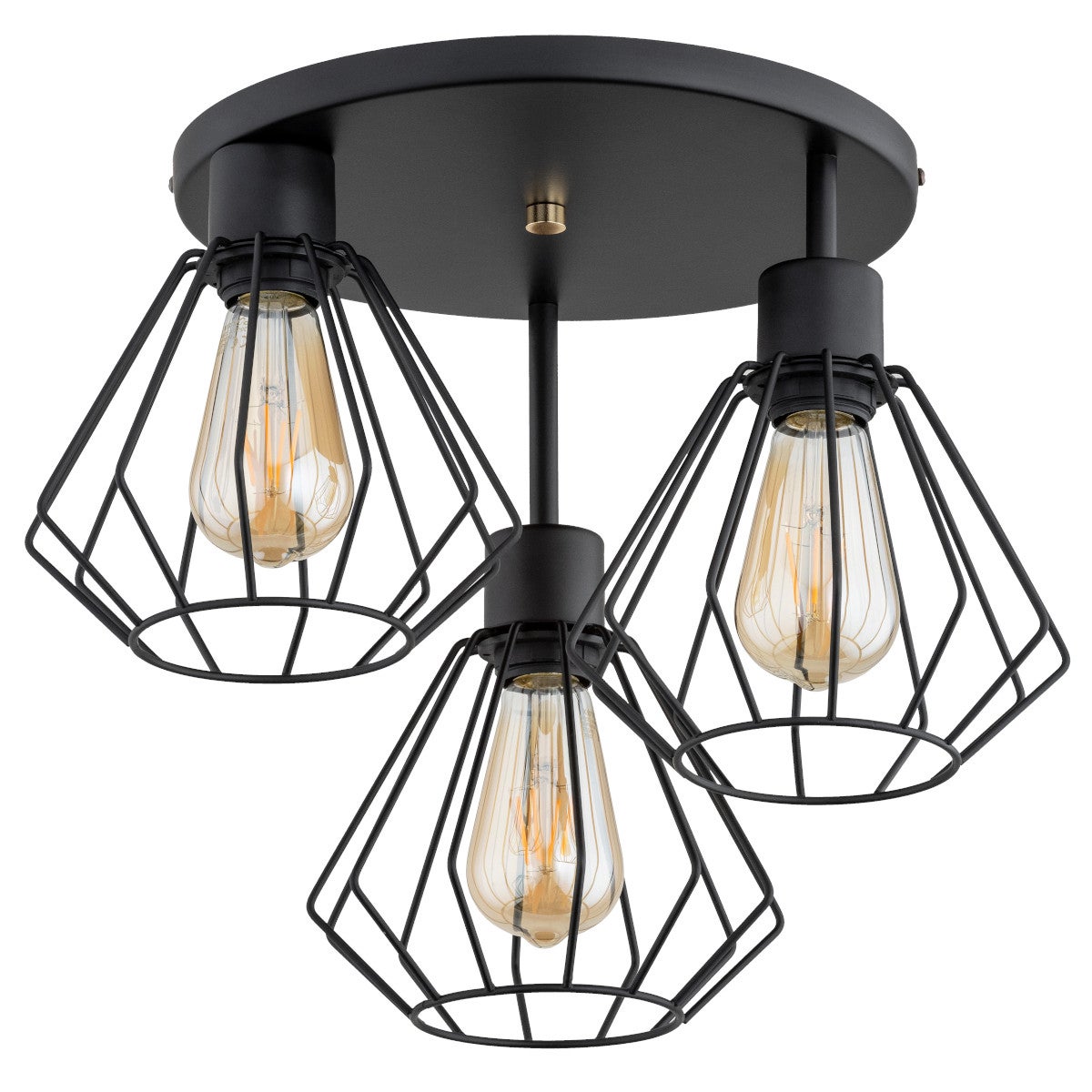Lampa sufitowa wisząca Tuet czarna 3xE27x15W wym: 31 x 40 x 40 cm metal Alfa