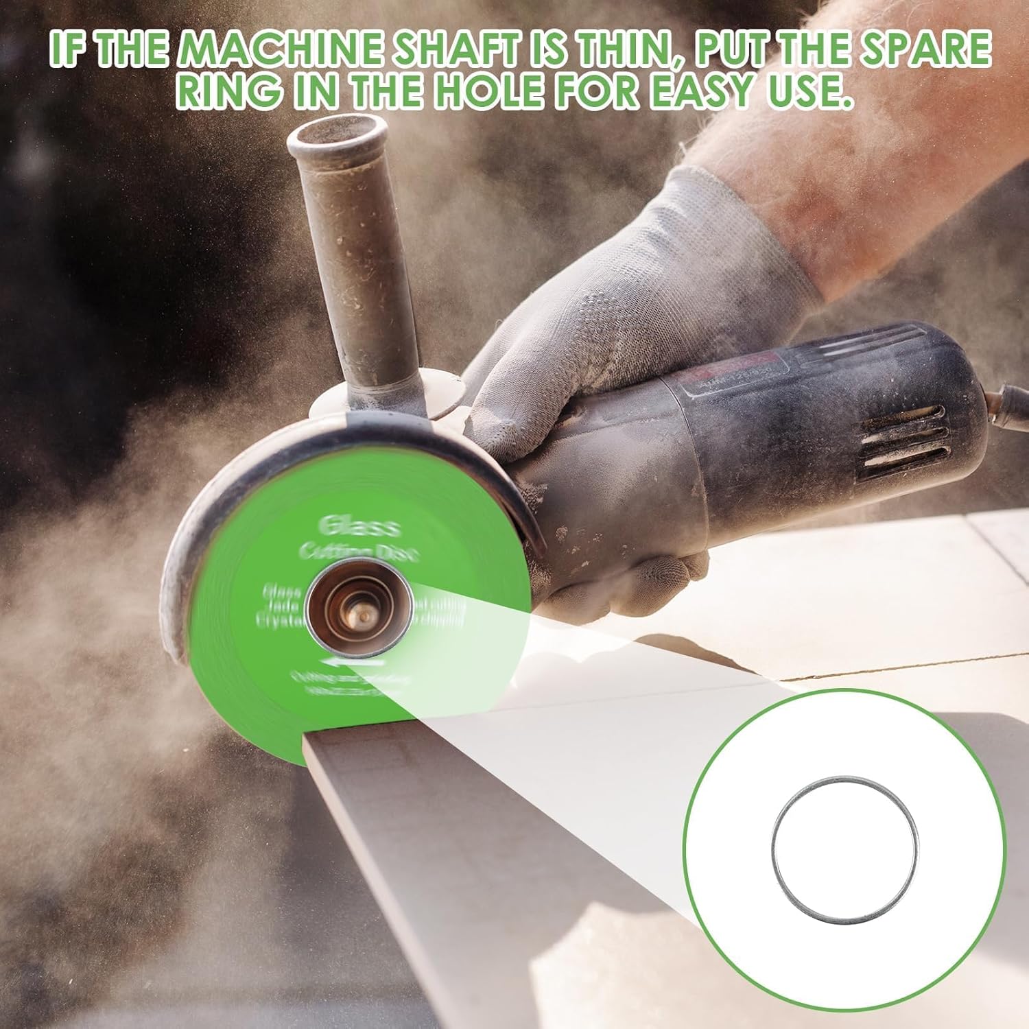 Lot 2 disques diamantés 100mm – Coupe verre, carrelage, porcelaine – Adapté meuleuse angle, précision verte - 4