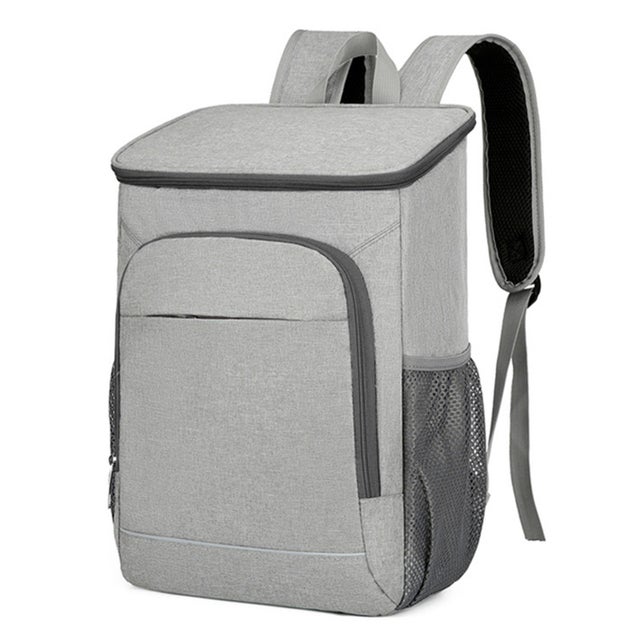 Mochila térmica de gran capacidad, a prueba de fugas, plegable, color gris.