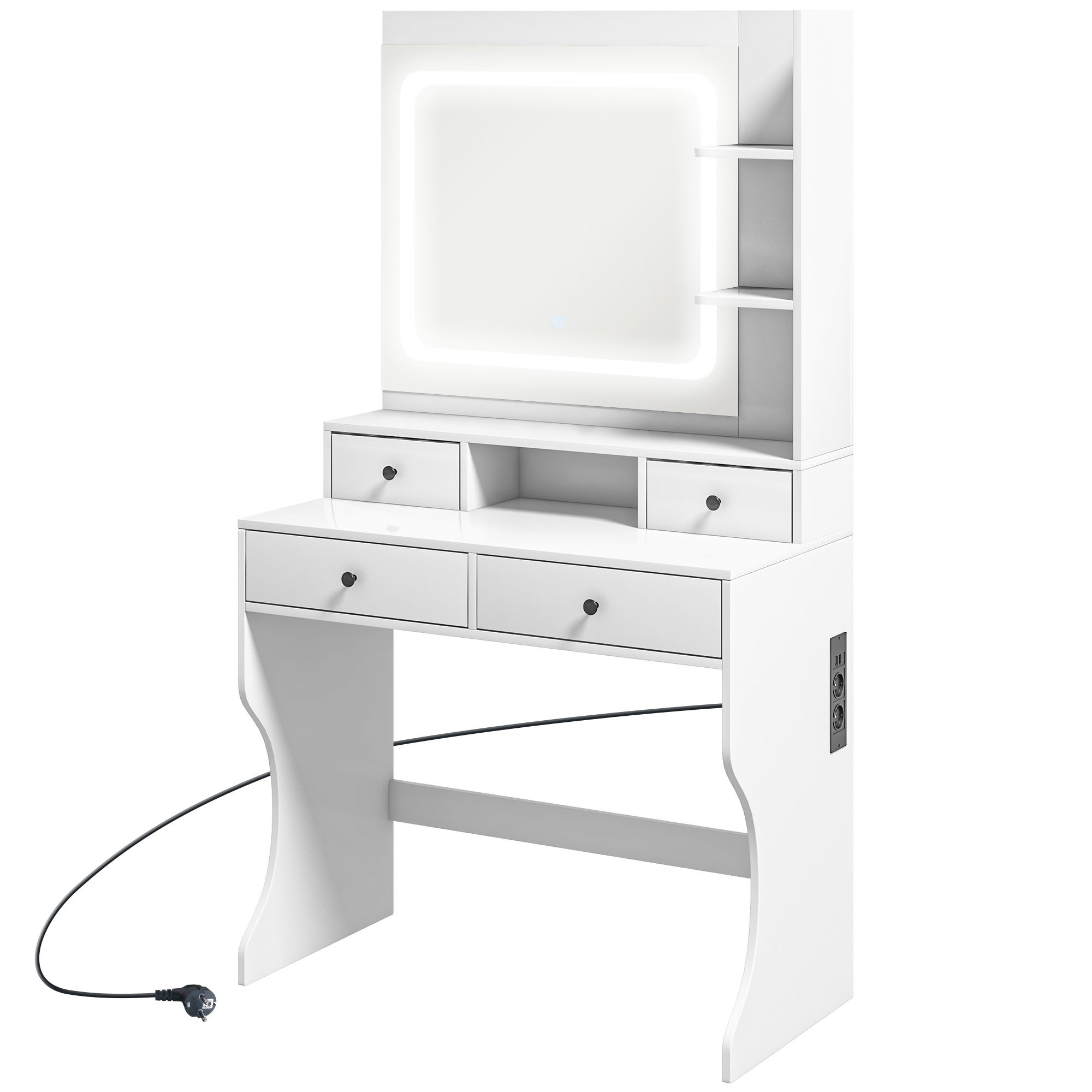 WOLTU Toeletta Da Trucco Con 10 Luci LED Hollywood, Tavolo Da Trucco - 2