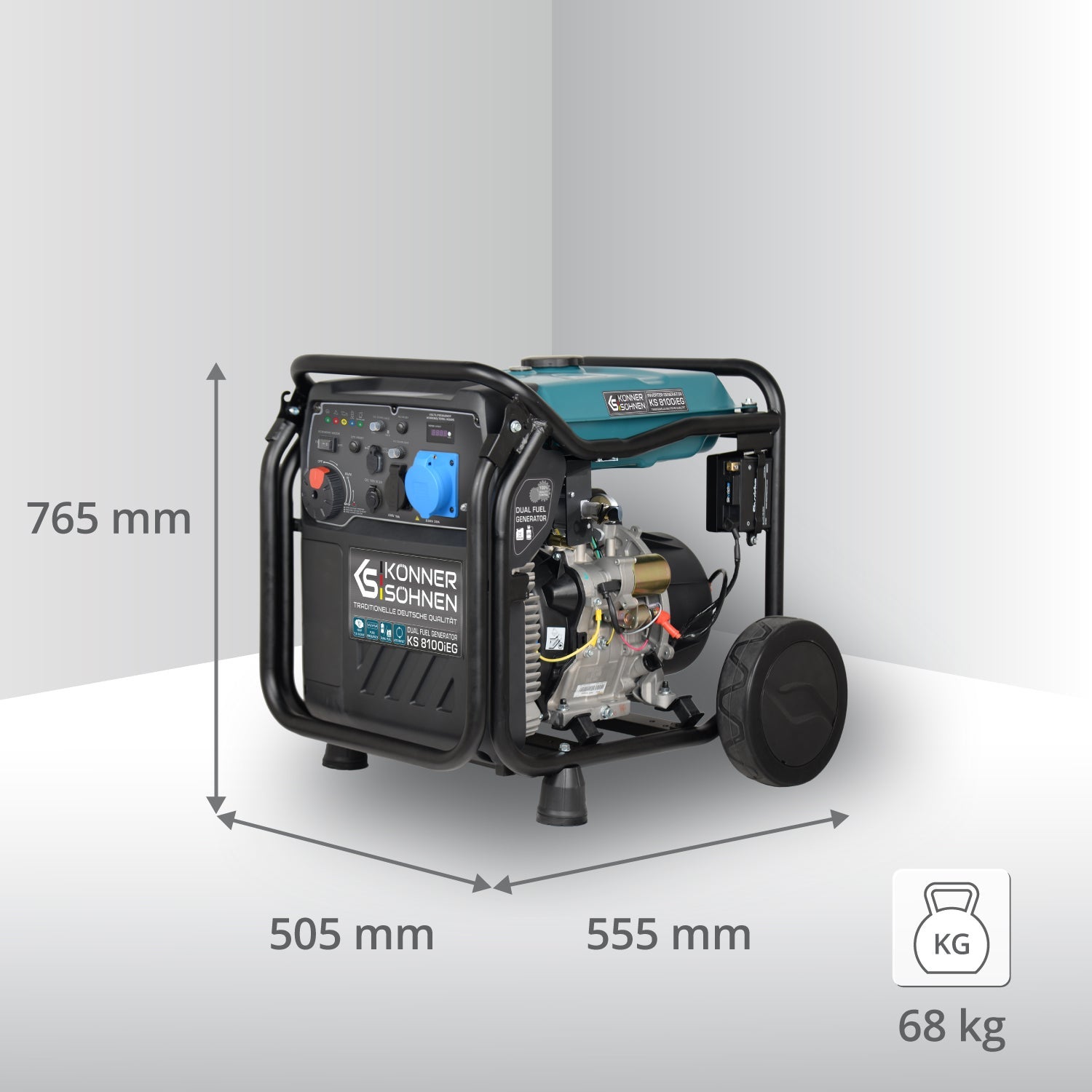 Groupe électrogène à essence-gaz de type inverter KS 8100iEG Puissance maximale 8.5 kW - 9
