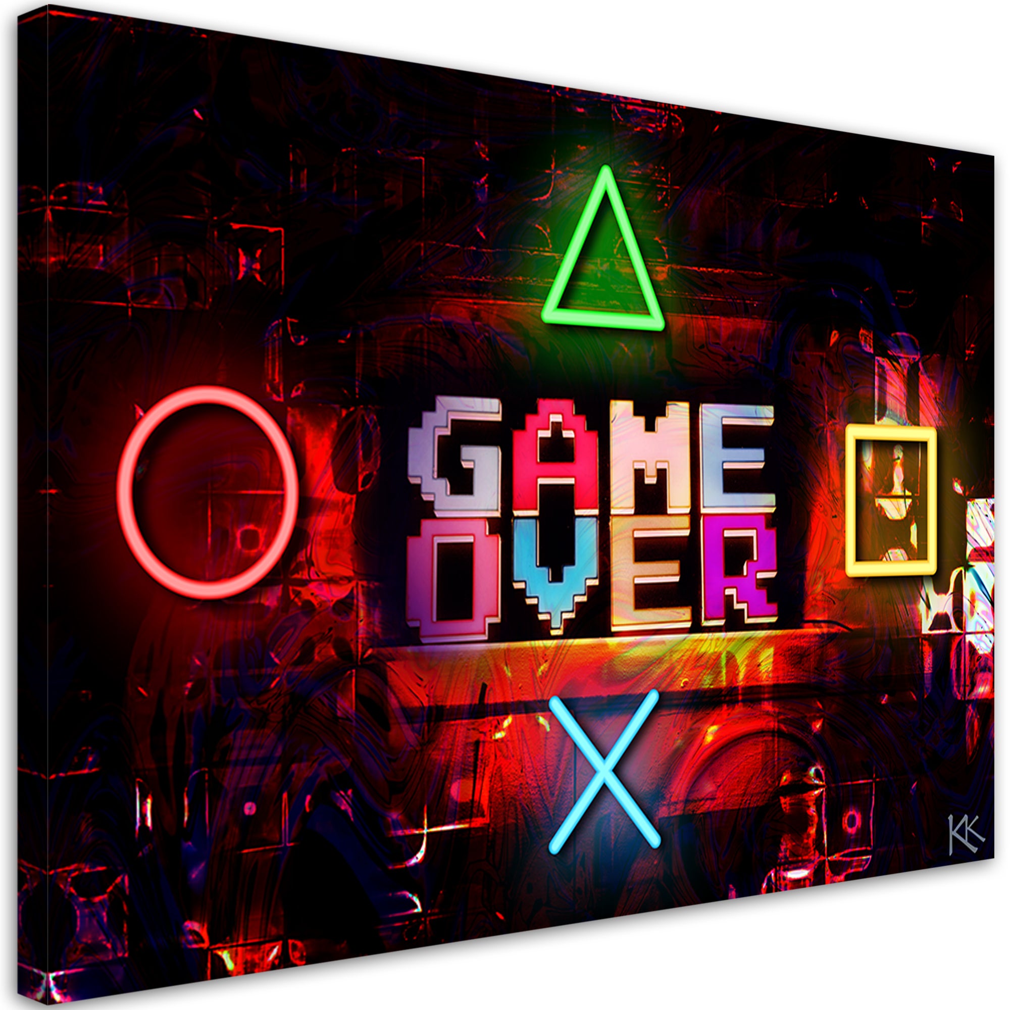 Obraz na płótnie, Napis Game Over dla gracza 120x80
