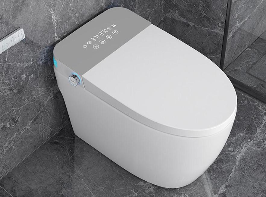 Inteligentna toaleta (bez zbiornika) KLEENMAC Olivia KEB2018TRW (toaleta japońska) z poziomym odpływem 180 mm, kolor szary - 3