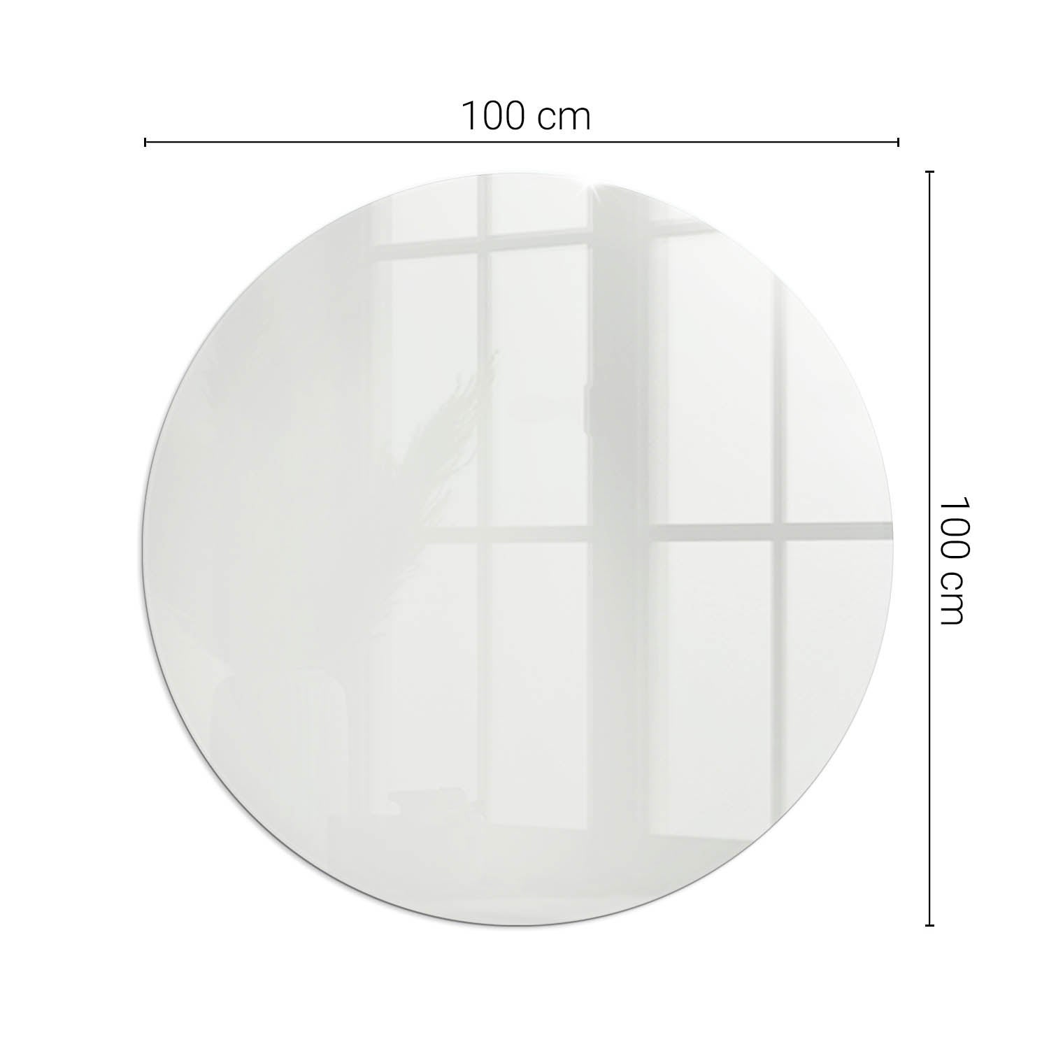 Duża szklana ochronna podkładka pod piec - fi 100 cm - Kolor Szary - TULUP - 2