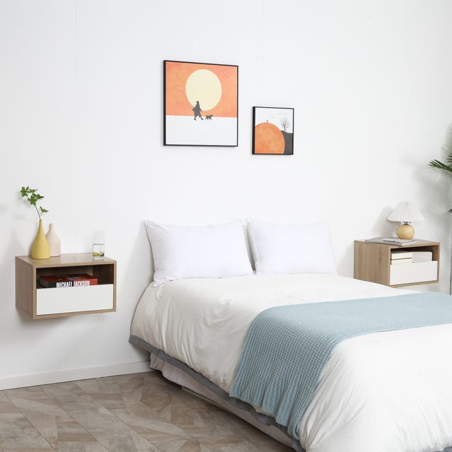 HOMCOM Comodino per Camera da Letto Stile Boho con 2 Cassetti | Italy HOMCOM Comodino per Camera da Letto Stile Boho con 2 Cassetti | Italy