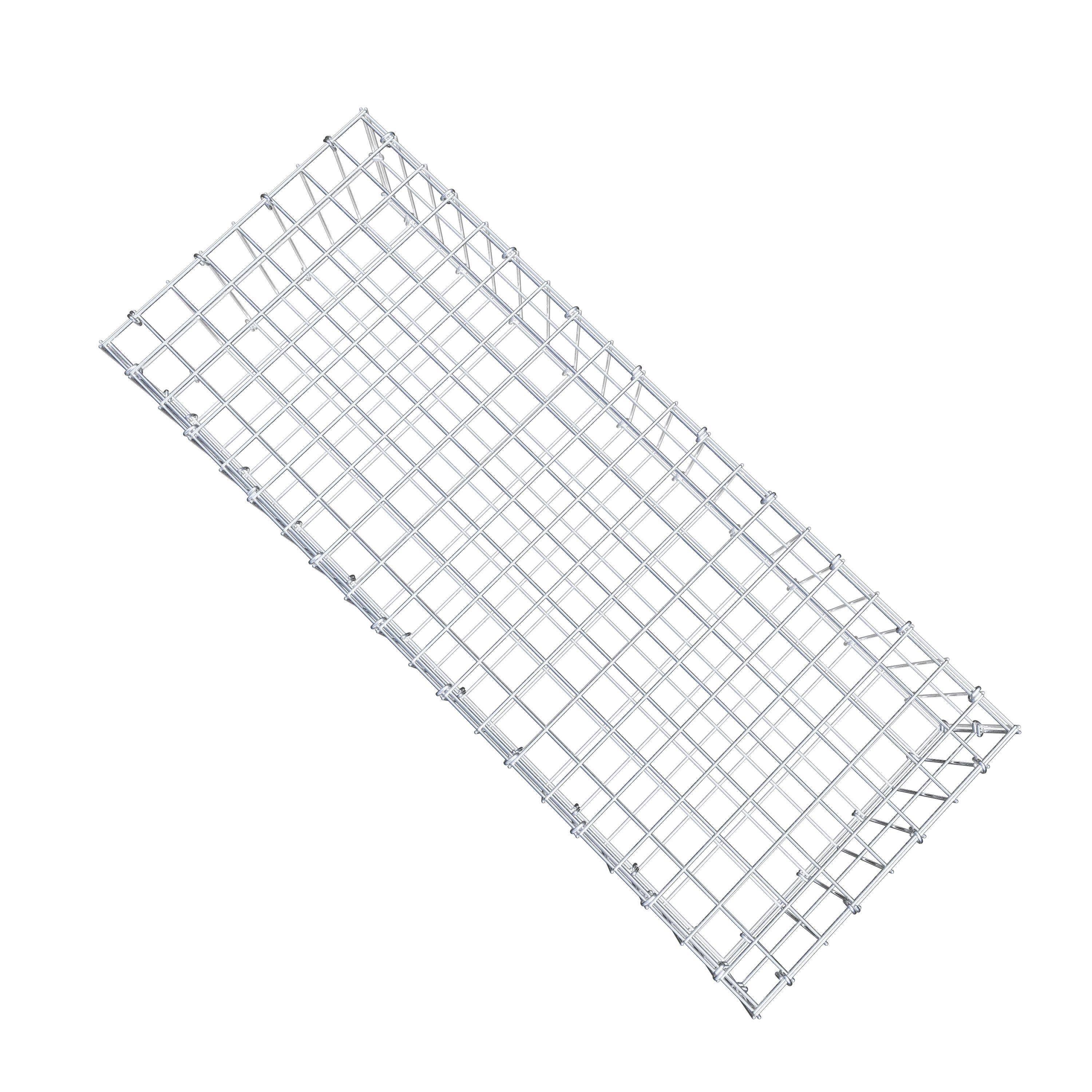 Gavión de acero galvanizado 100x20x40cm (LxAxP), malla 5 x 10cm, Anillo en C, jaula metálica para muro o jardín - 8