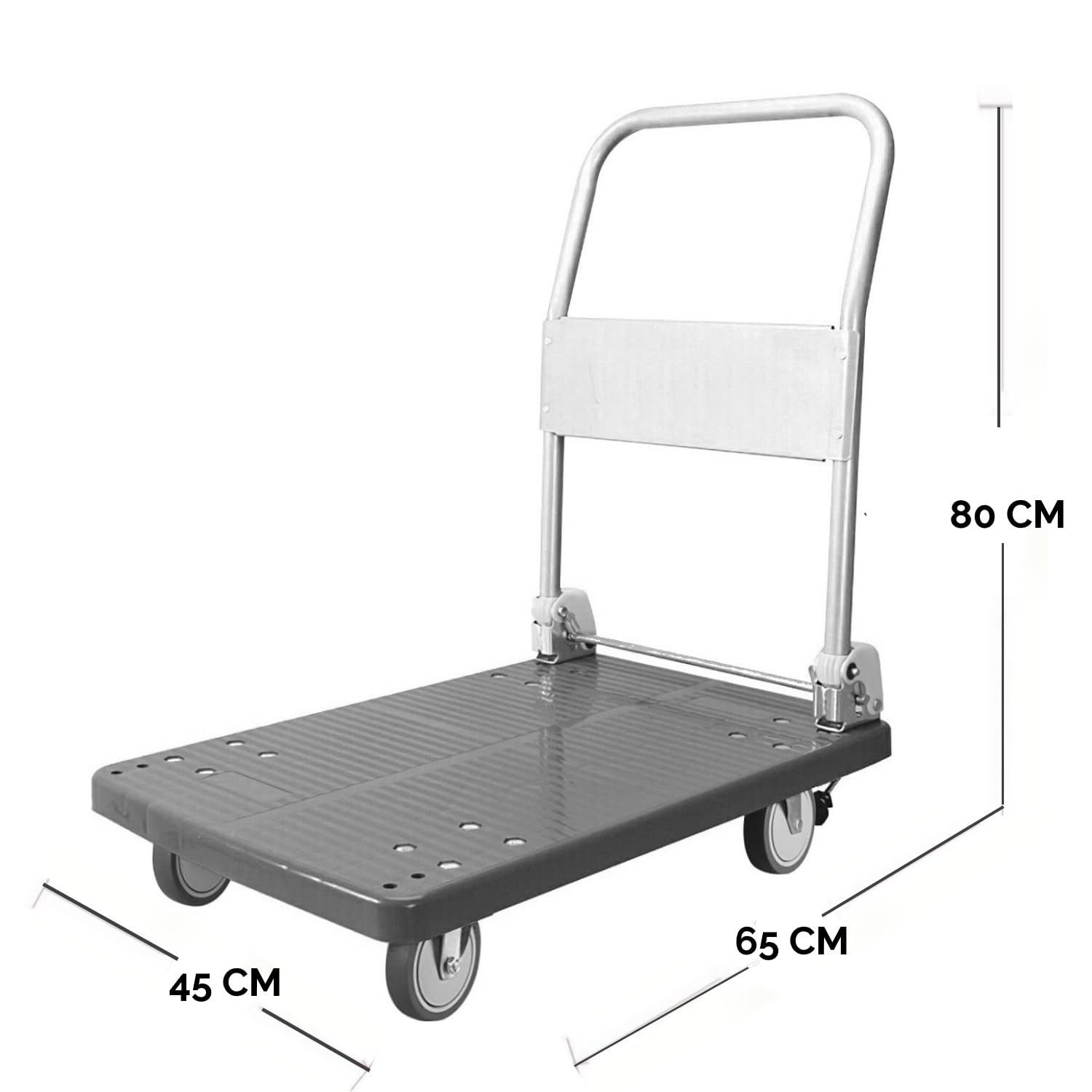 Chariot à Bagages Pliable à Plate-Forme avec roulettes pivotantes, Charge maximale 150 kg - 2