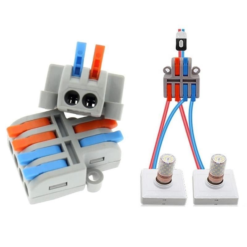 Dujelixa Kit De Borniers à Levier 2 Entrées-6 Sorties, Connecteurs à