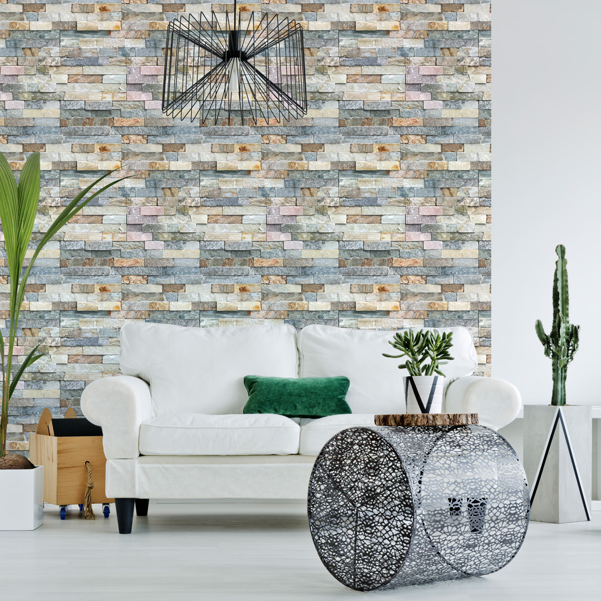 Vinilos chapa de piedra natural - adhesivo de pared - revestimiento sticker mural decorativo - 30x30cm