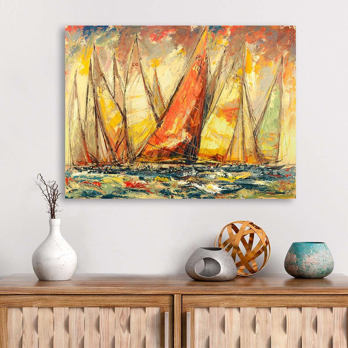 Visario Quadro su Tela New York 120 x 80 cm Modello Nr XXL 5055. I Quadri Sono montati su telai di Vero Legno. Stampa Artistica intelaiata e pronta da Appendere