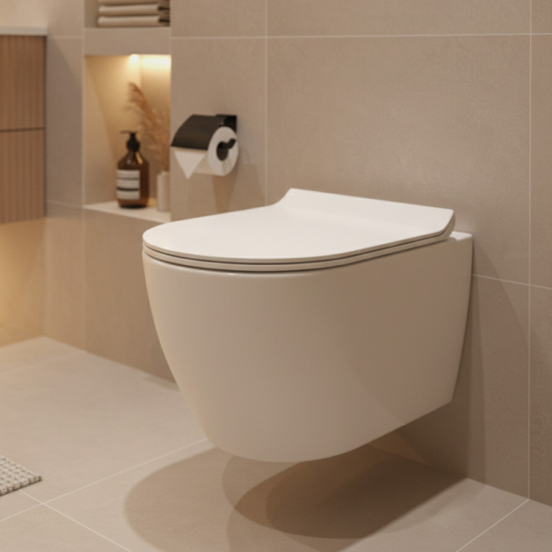 Rapid SL pack WC bâti-support + WC suspendu Ceramia PixL + abattant SoftClose + set d'isolation + plaque chrome (GRCEPXWT01-FR) - 3