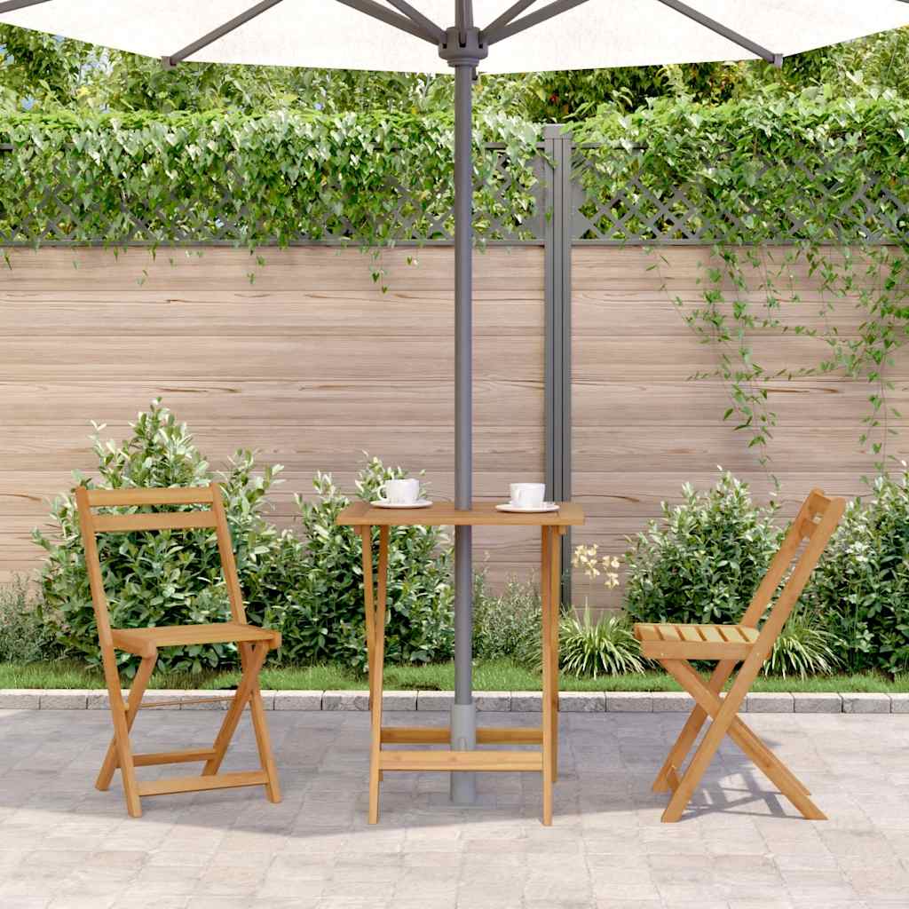 Table d'appoint d'extérieur rectangulaire en Bois Marron 2 places - 3