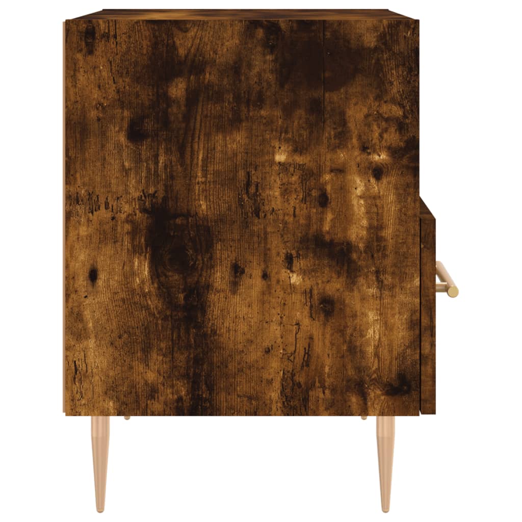 Maison Exclusive - Tables de chevet 2pcs chêne fumé 40x35x47,5cm bois d’ingénierie - 8