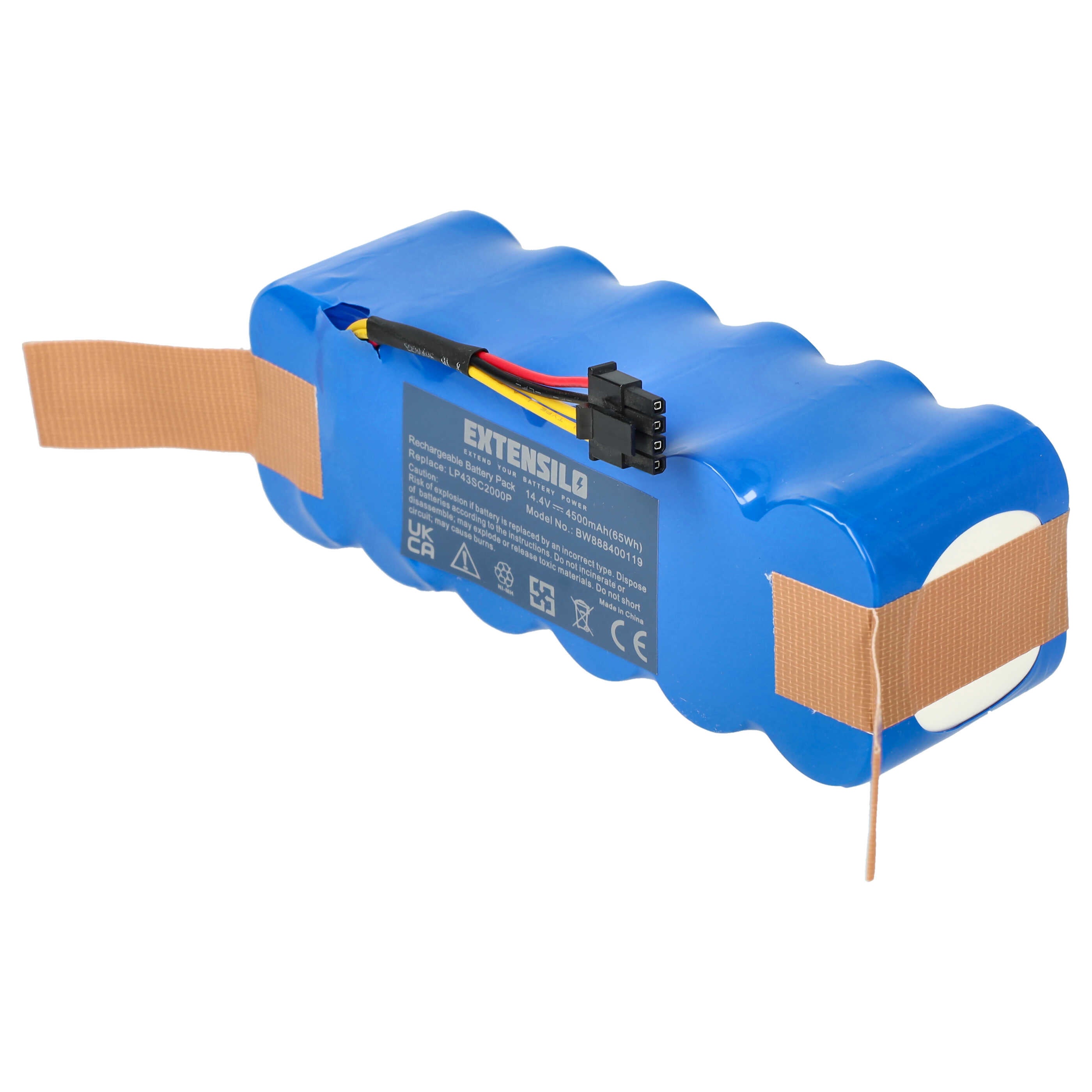 EXTENSILO 1x Batterie compatible avec Ariete Evolution 2,0 aspirateur (4500mAh, 14,4V, NiMH) - 2