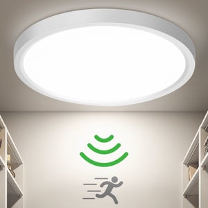 Plafoniera LED 50W Con Sensore Di Movimento – Bianca, Per Interni/esterni – Nuova