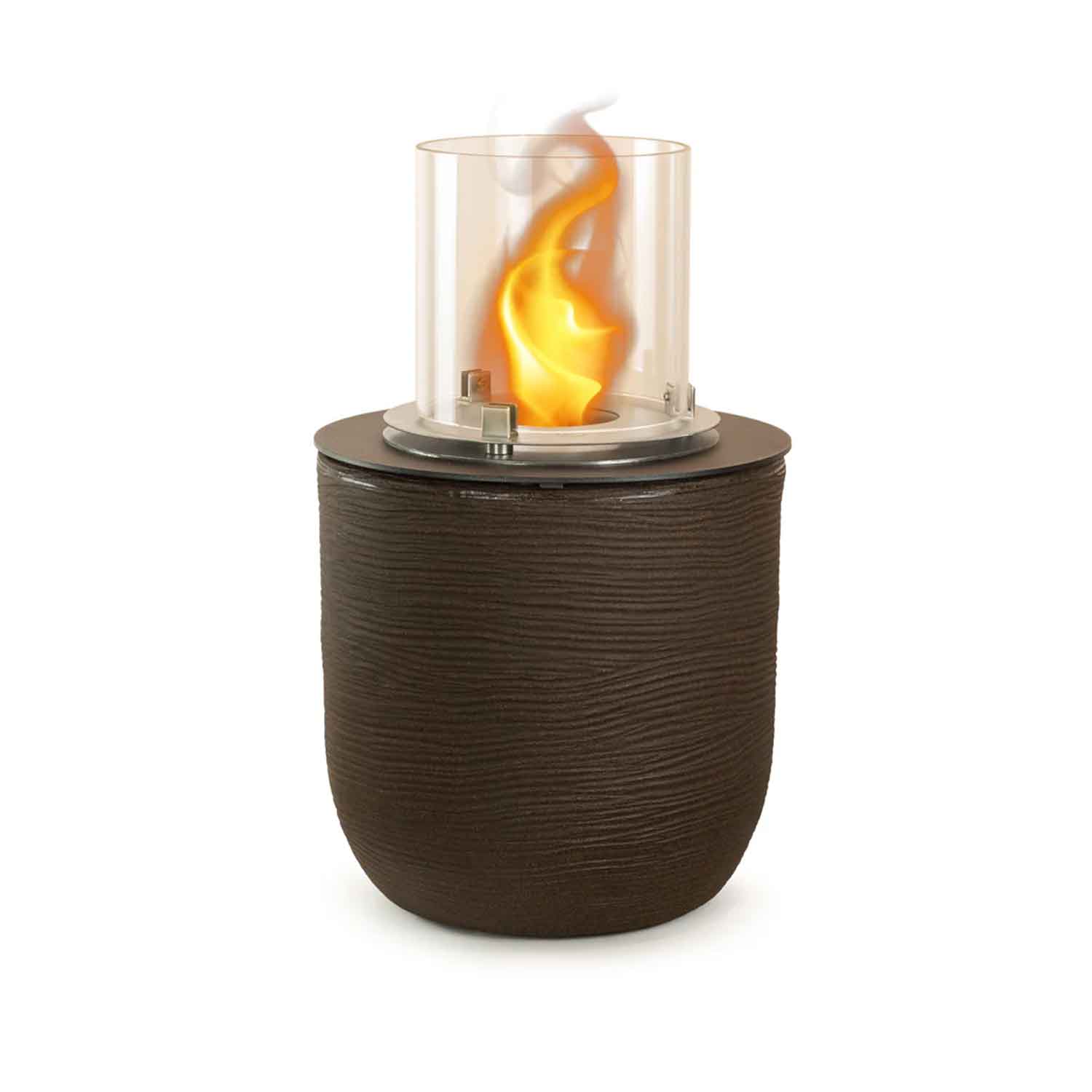 Frankystar  Raffaello, Chimenea De Bioetanol De Suelo Ø 35Xh55 Cm, Marrón , Leroy Merlin