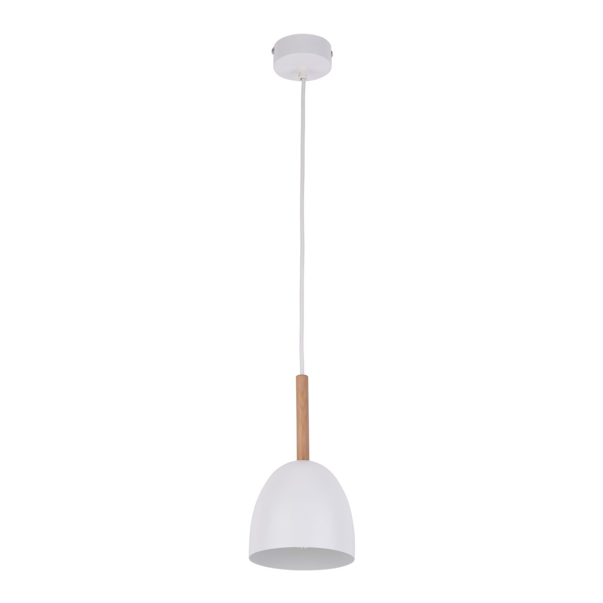 Lampa wisząca Nord biała jasne drewno 1xE27x15W wym: 155 x 13 x 13 cm metal TK Lighting