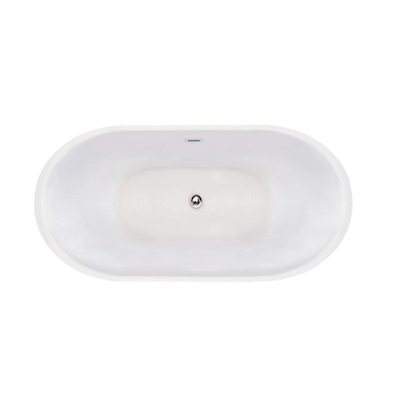 Baignoire îlot design ovale FINDLAY blanche 171 cm - 7