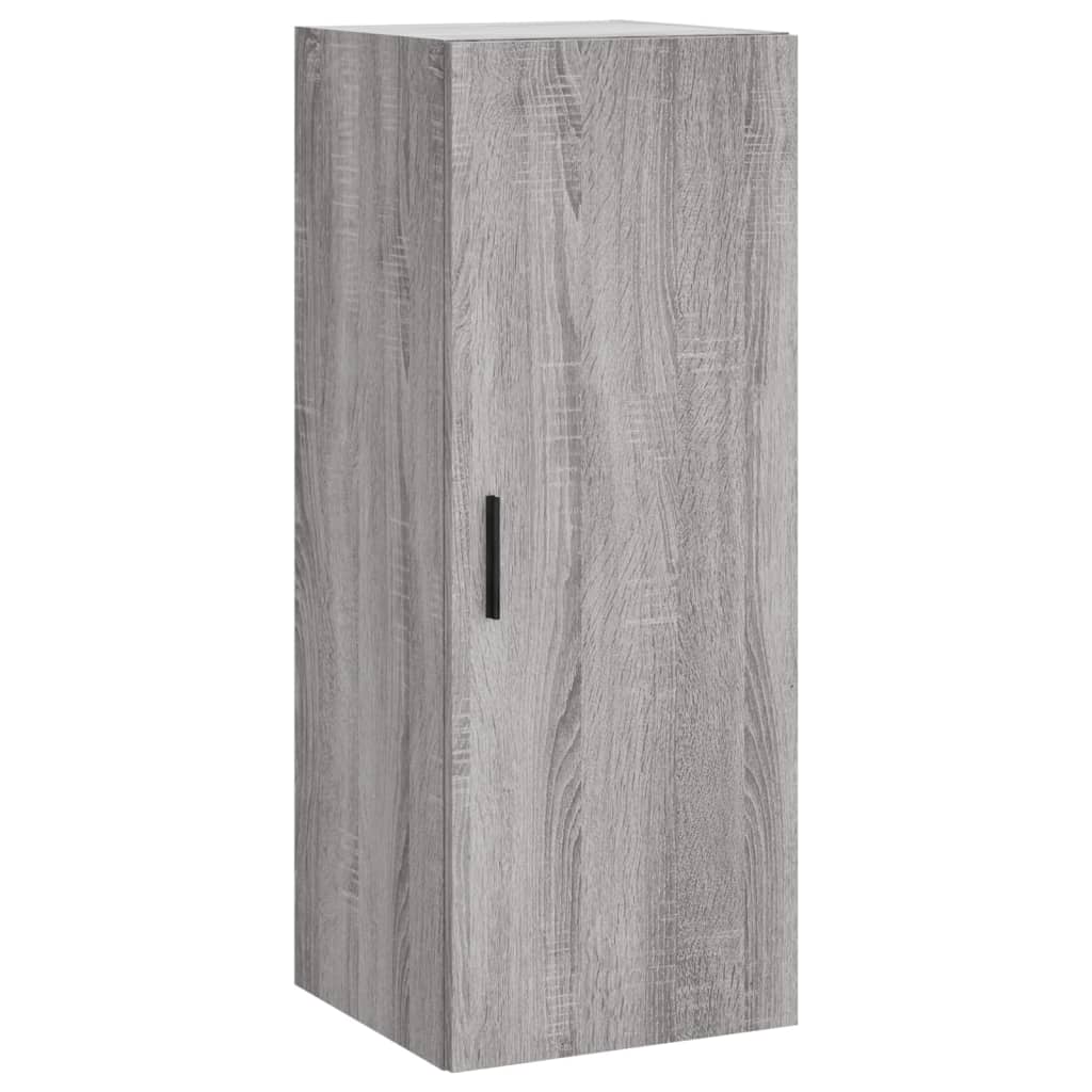 Credenza alta Sonoma grigia 34,5x34x180 cm MDF - 5