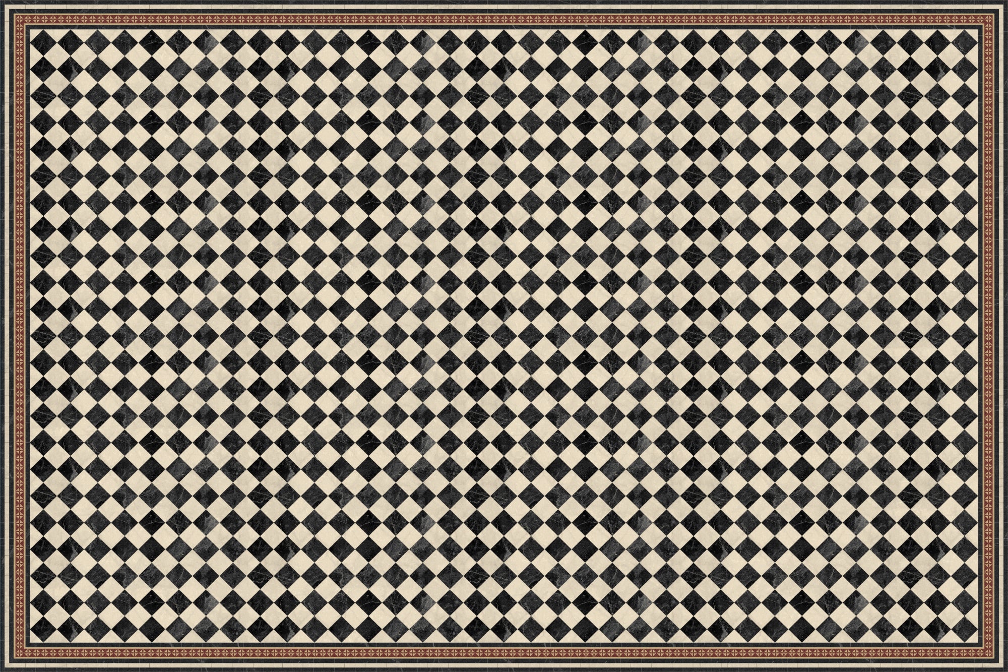 Dywan winylowy Scacchi 200x300 cm - antypoślizgowy PVC, winyl do kuchni lub salonu, zmywalny, wodoodporny styl
