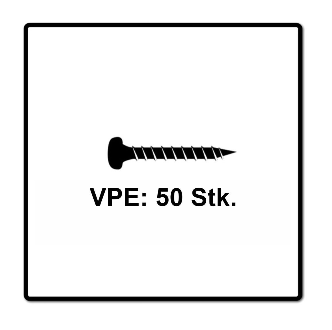 Fischer Vis pour panneaux de particules Power-Fast II FPF II 6.0x80 mm - 50 pièces (670534) Tête cylindrique + Filetage partiel Torx, zinguée, - 4