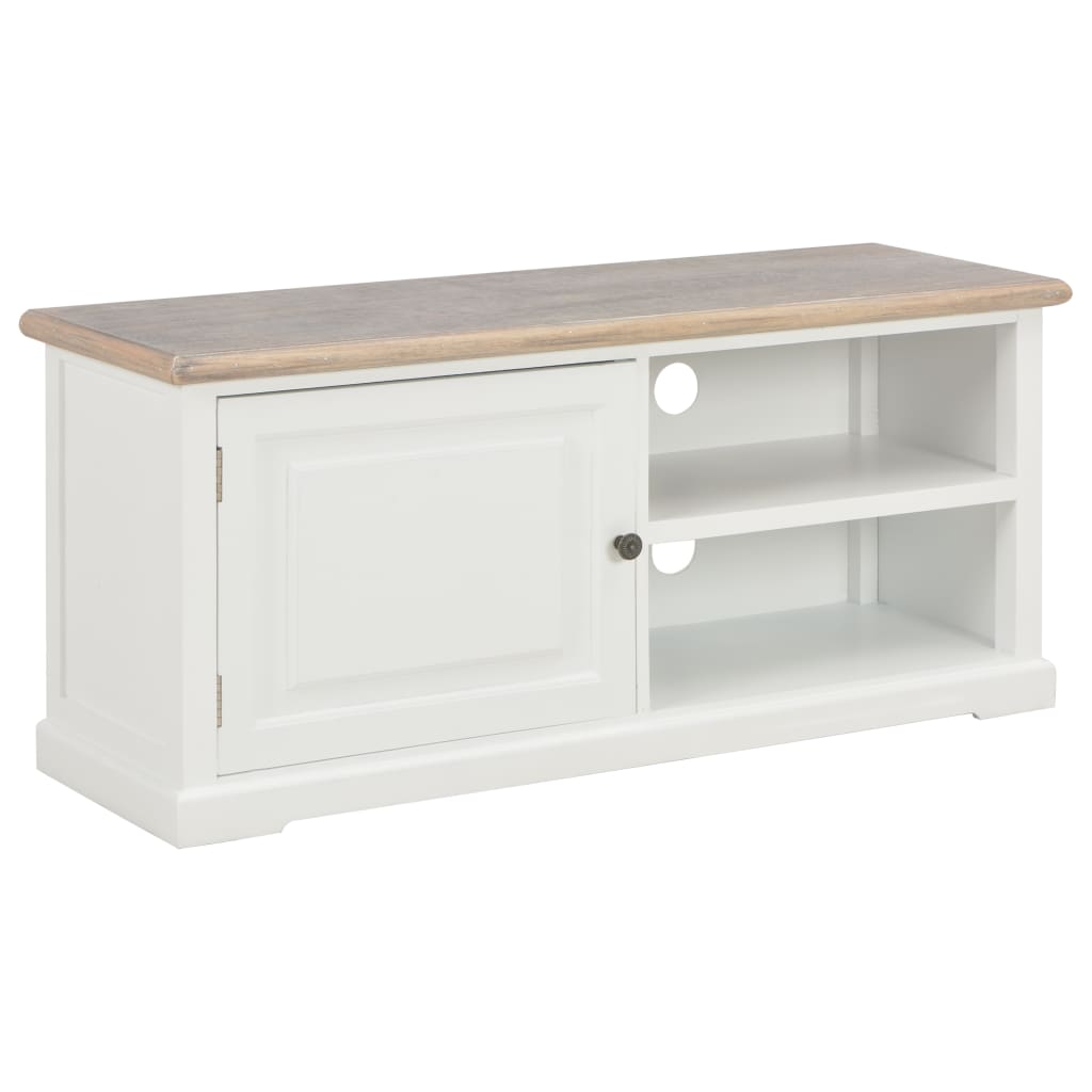 Meuble Tv Blanc 90 X 30 X 40 Cm Bois Vidaxl - 6