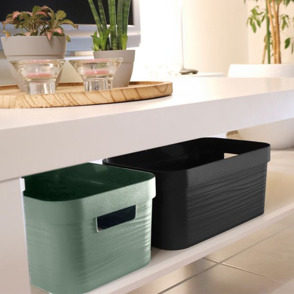 Grand Bac de rangement moderne 30 litres EDA - Blanc - 2