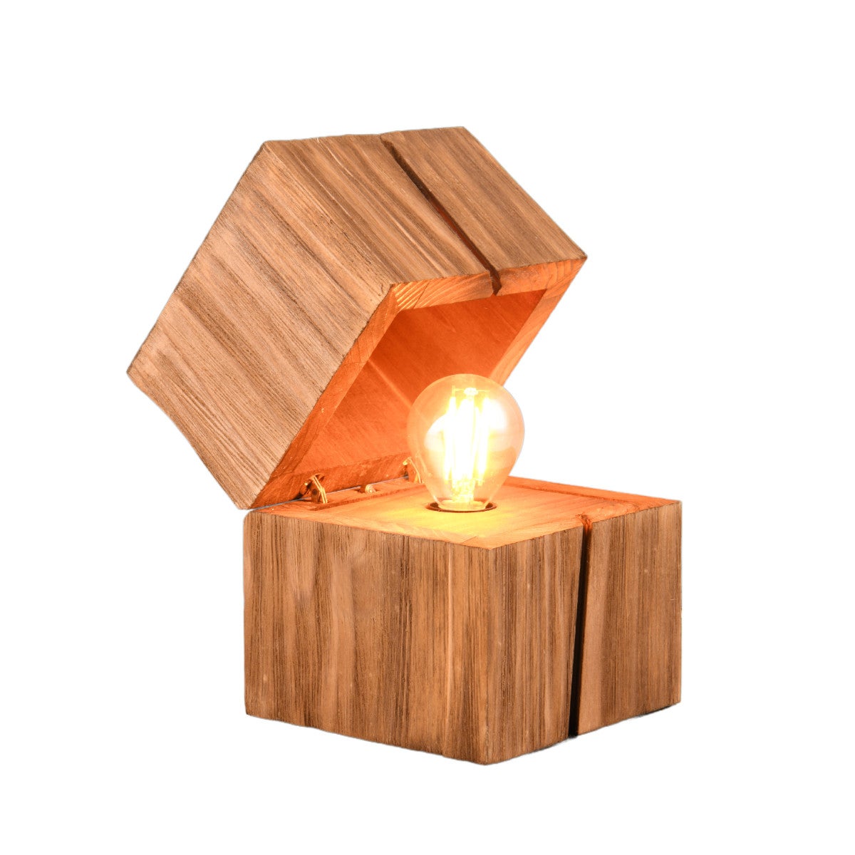 Lampa stołowa Treasure jasne drewno 1xE14x10W drewno wym:16x12x12cm IP20 Trio
