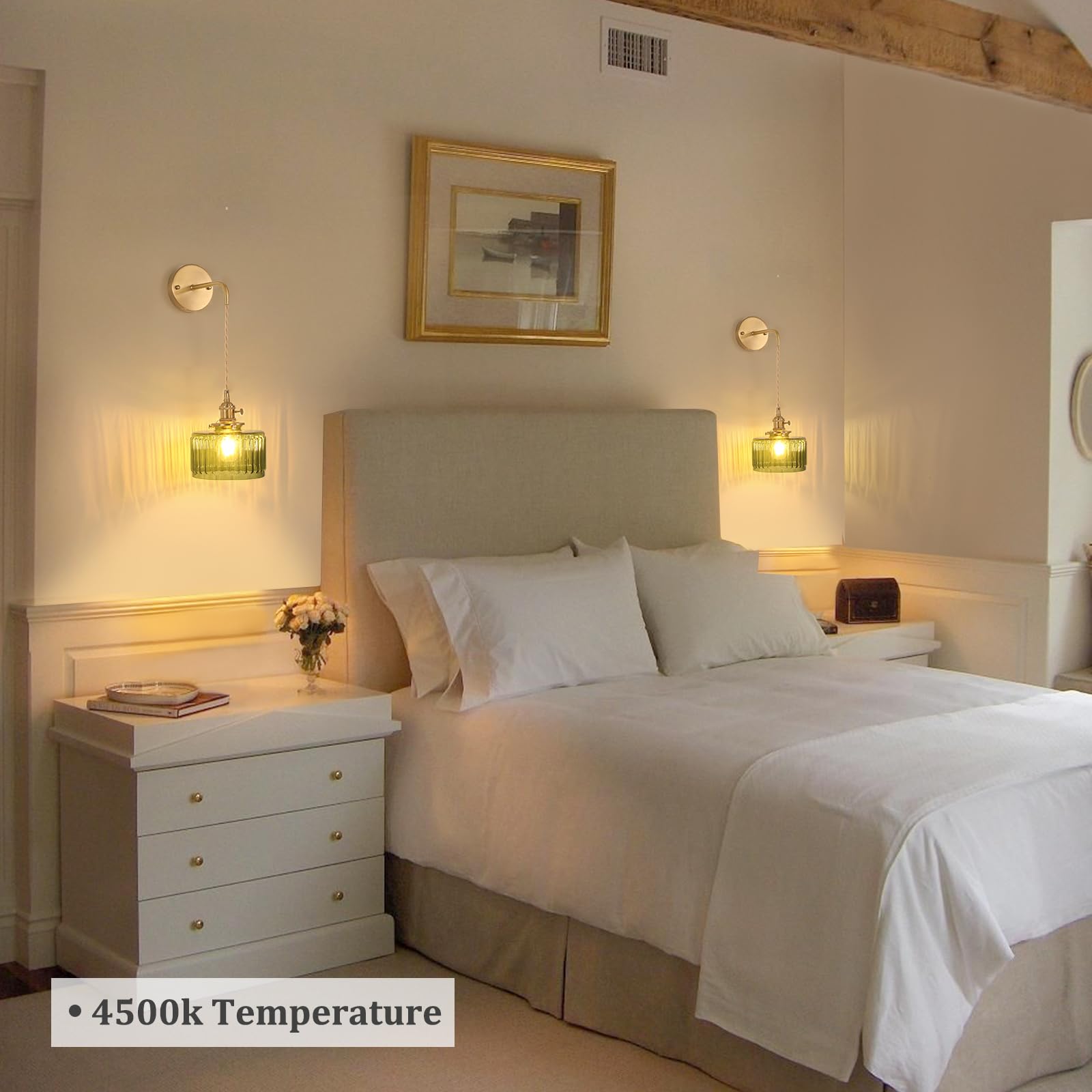 Lampa ścienna w paski w stylu vintage - nowoczesna lampa ścienna LED z regulowanym łańcuchem, żarówka E27 nie jest dołączona - 7