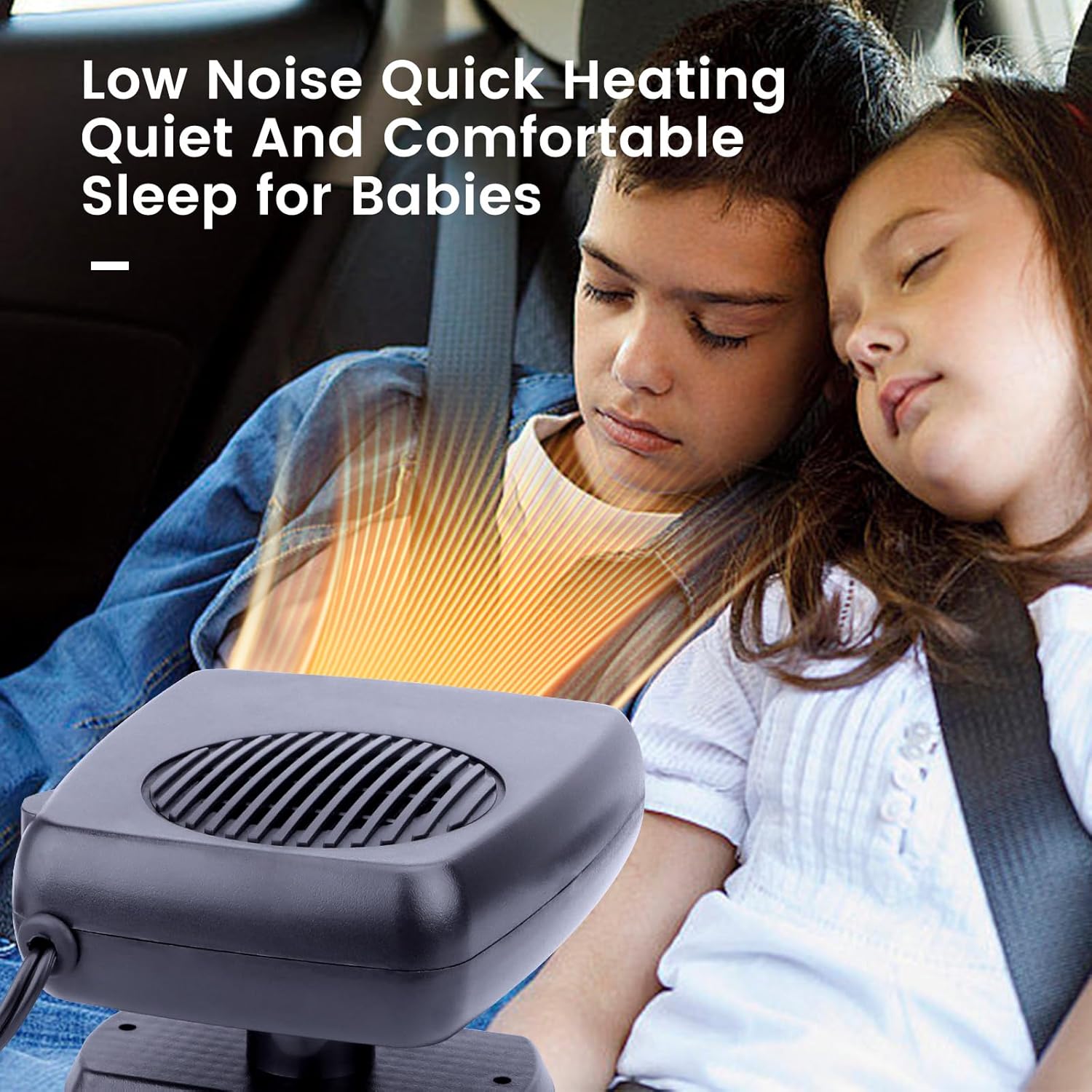 Chauffage Voiture Portable 12V 200W - Désembueur Pare-brise 2 En 1 Chauffage/ventilateur
